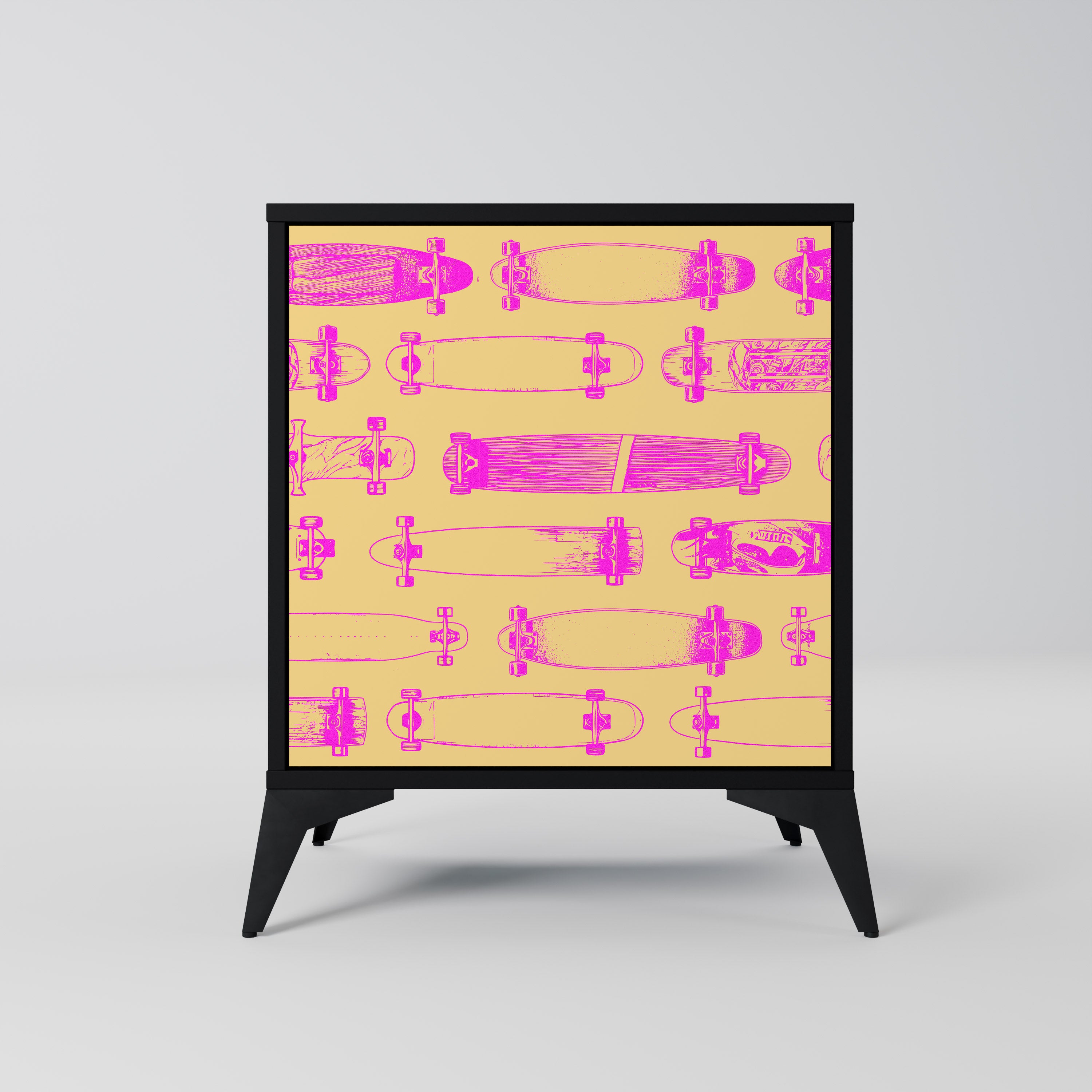 SKATEBOARD ARTISTRY Sideboard mit 1 Tür in Schwarz