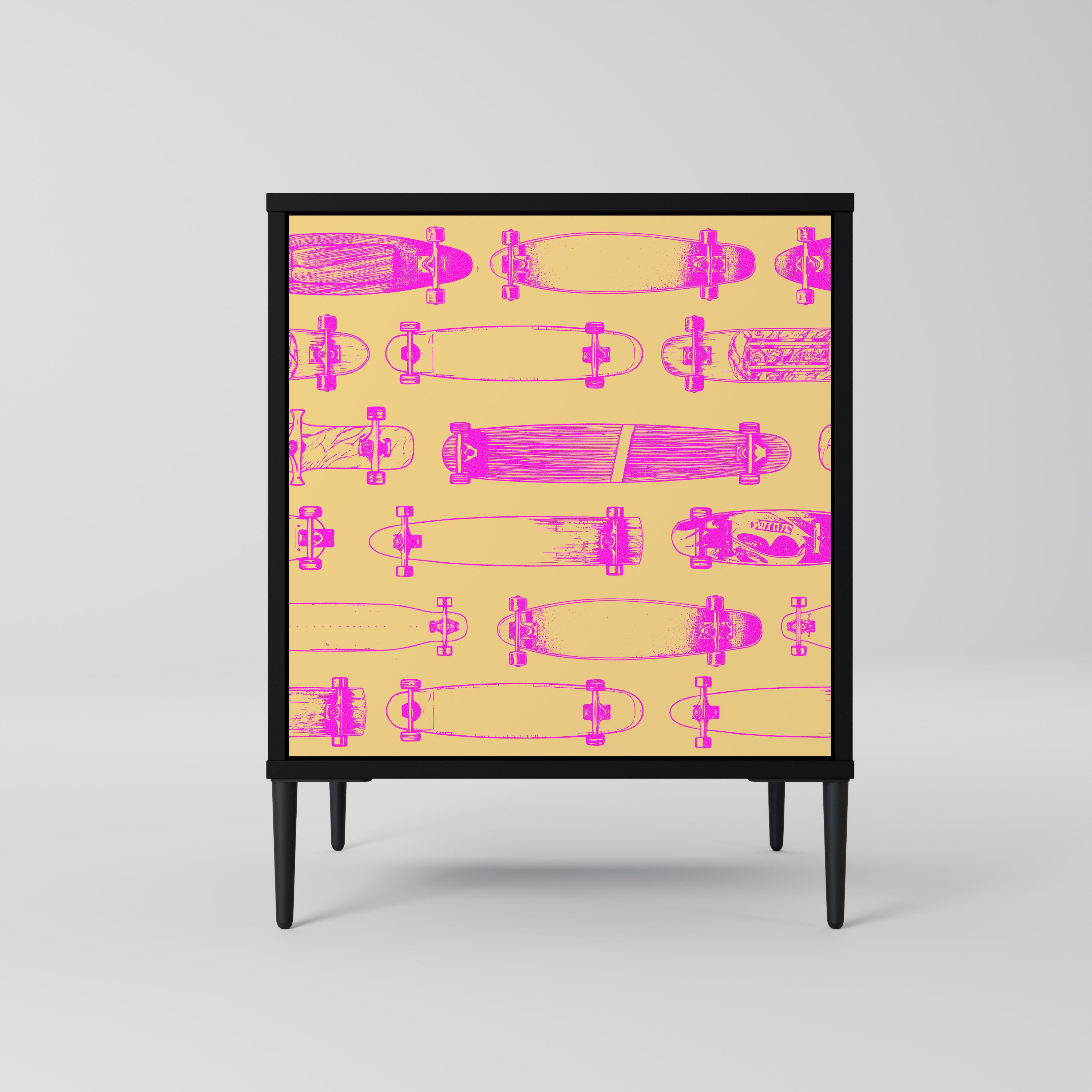 SKATEBOARD ARTISTRY Sideboard mit 1 Tür in Schwarz