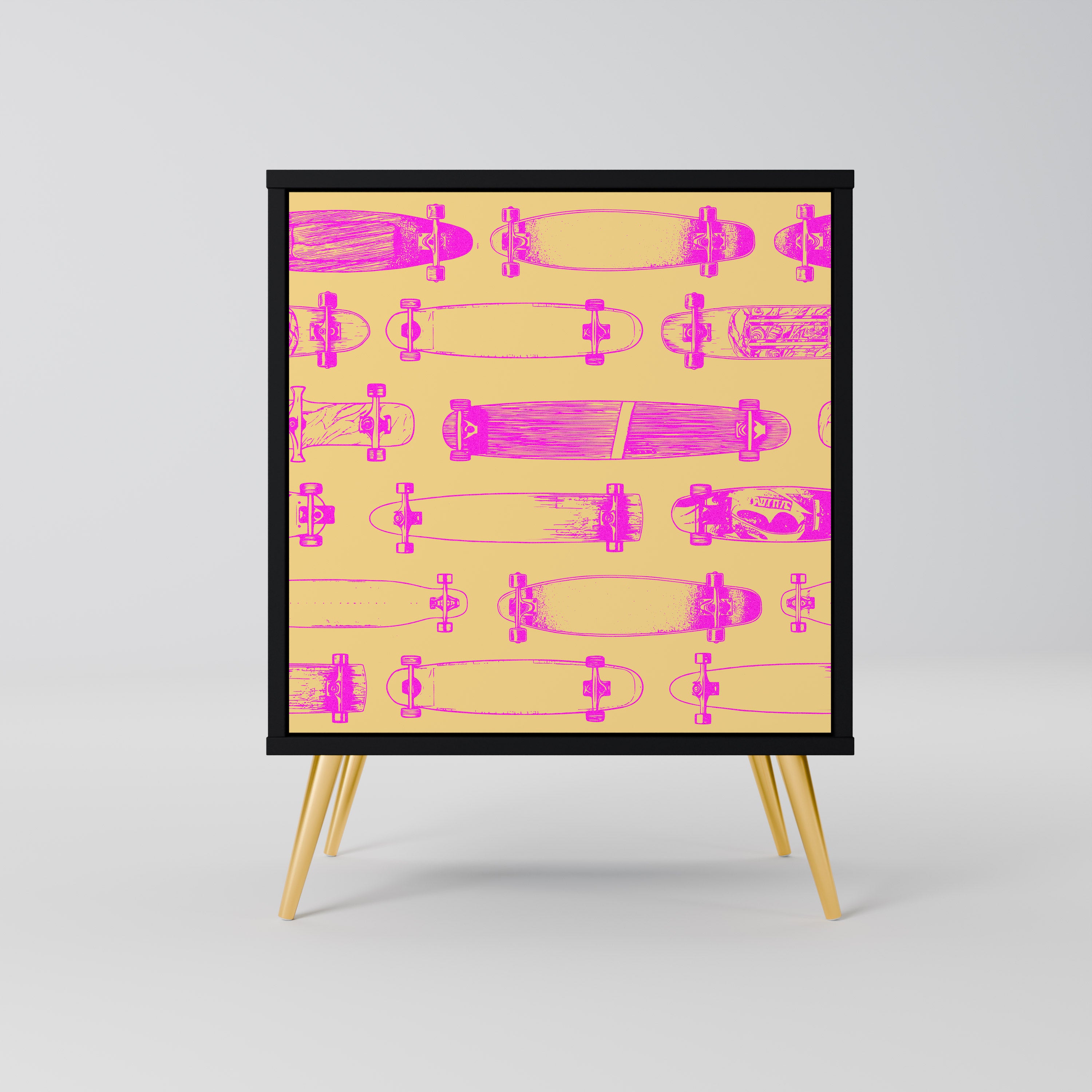 SKATEBOARD ARTISTRY Sideboard mit 1 Tür in Schwarz