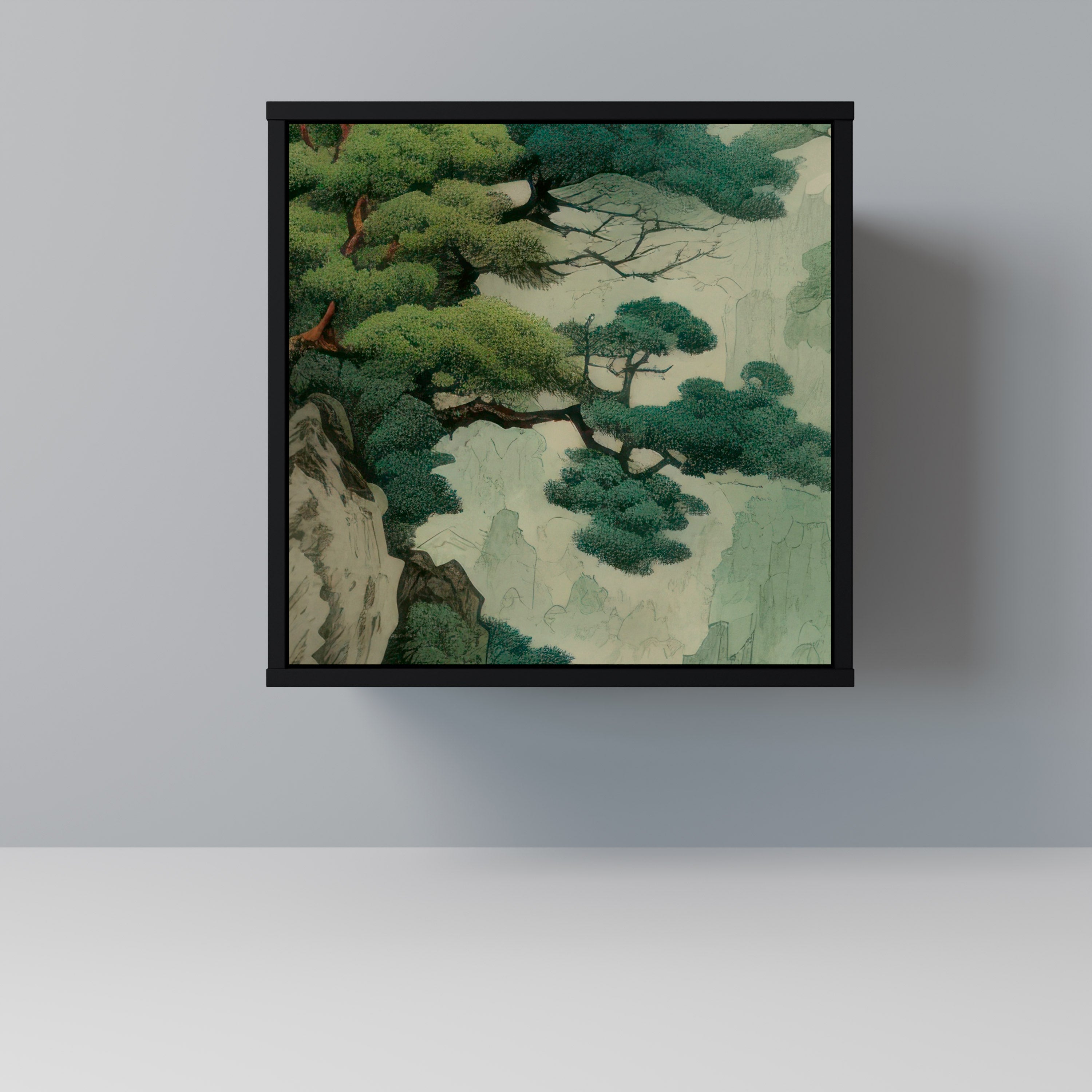 VERDURE ABYSS Sideboard mit 1 Tür in Schwarz