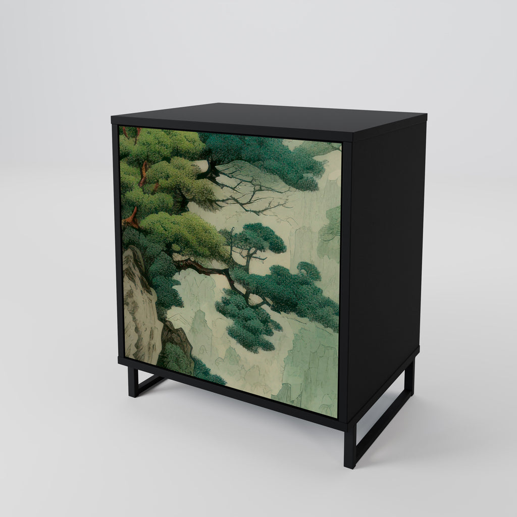 VERDURE ABYSS Sideboard mit 1 Tür in Schwarz
