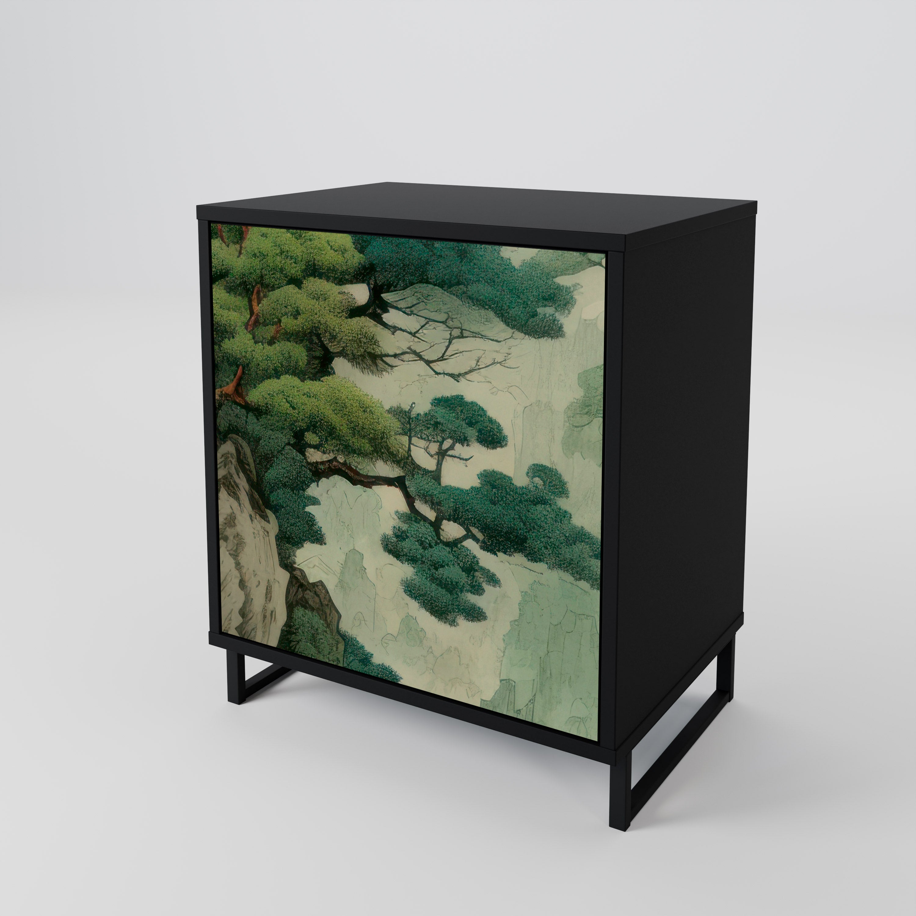 VERDURE ABYSS Sideboard mit 1 Tür in Schwarz