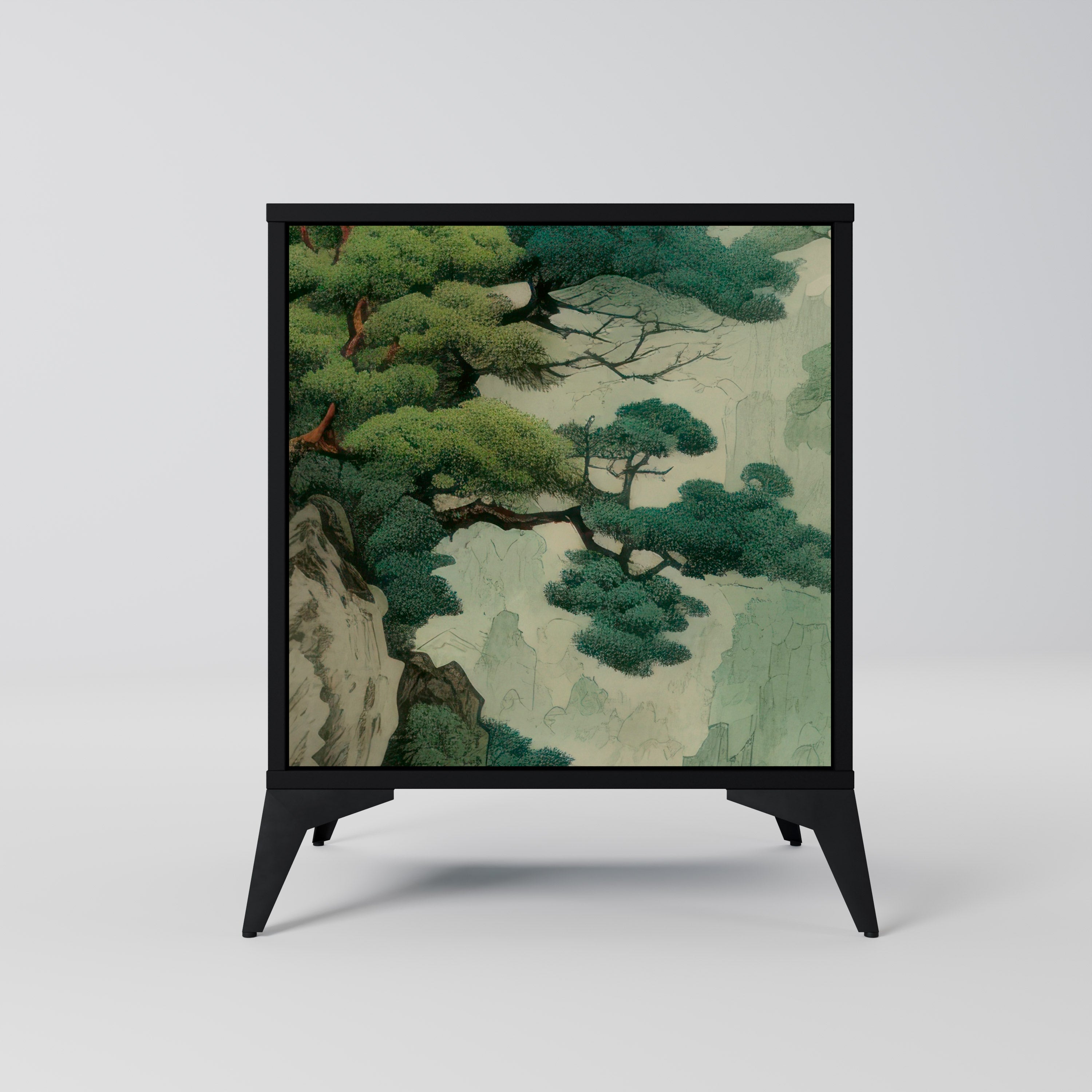 VERDURE ABYSS Sideboard mit 1 Tür in Schwarz