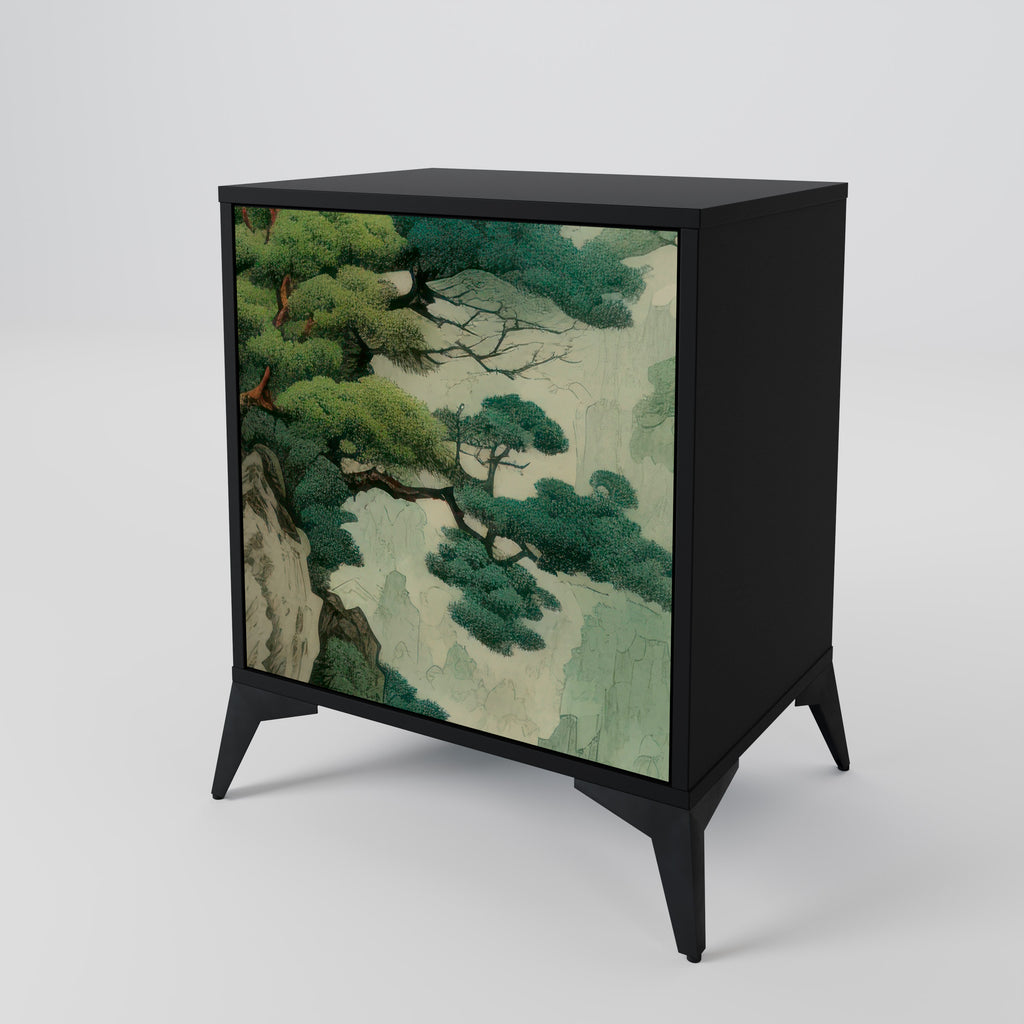VERDURE ABYSS Sideboard mit 1 Tür in Schwarz