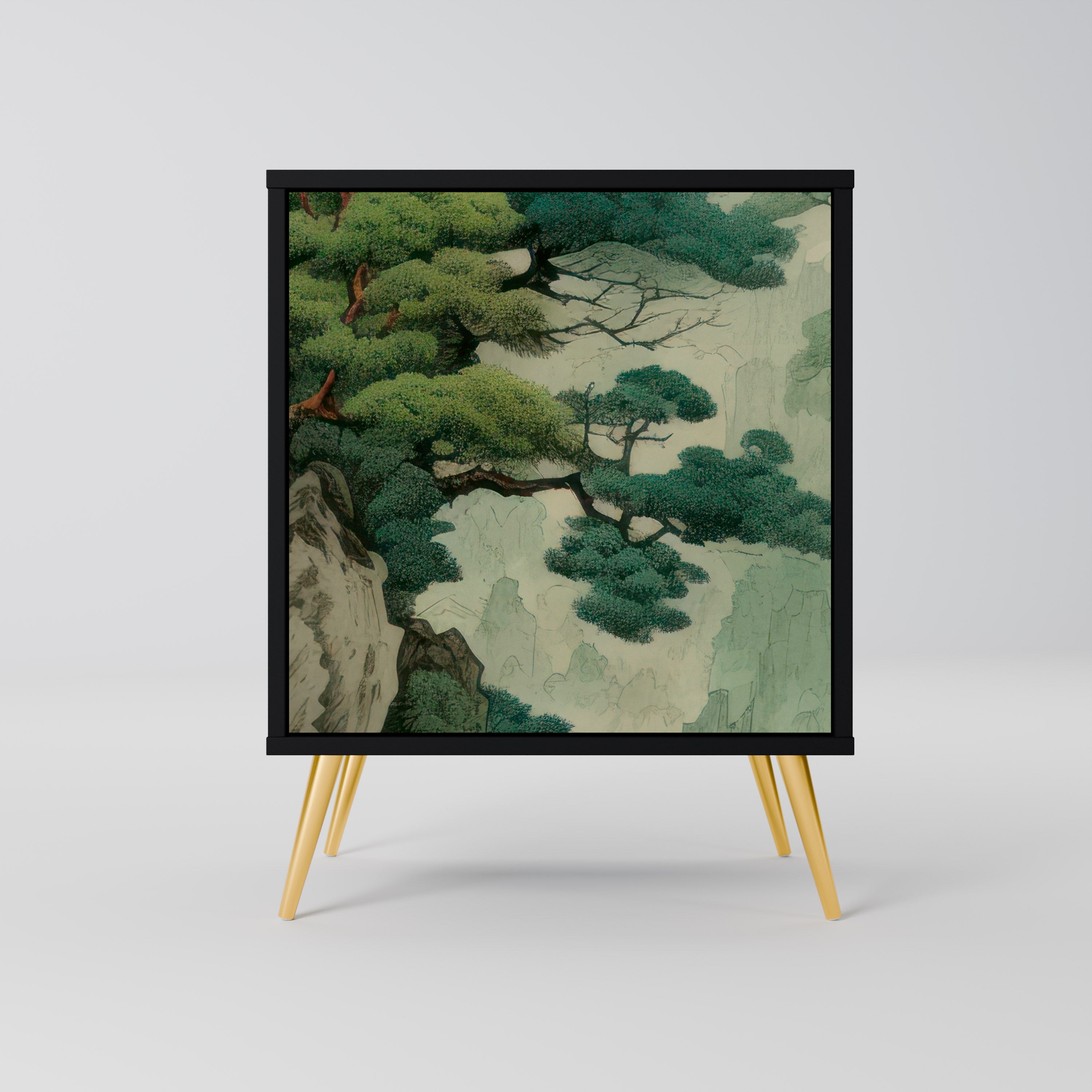 VERDURE ABYSS Sideboard mit 1 Tür in Schwarz