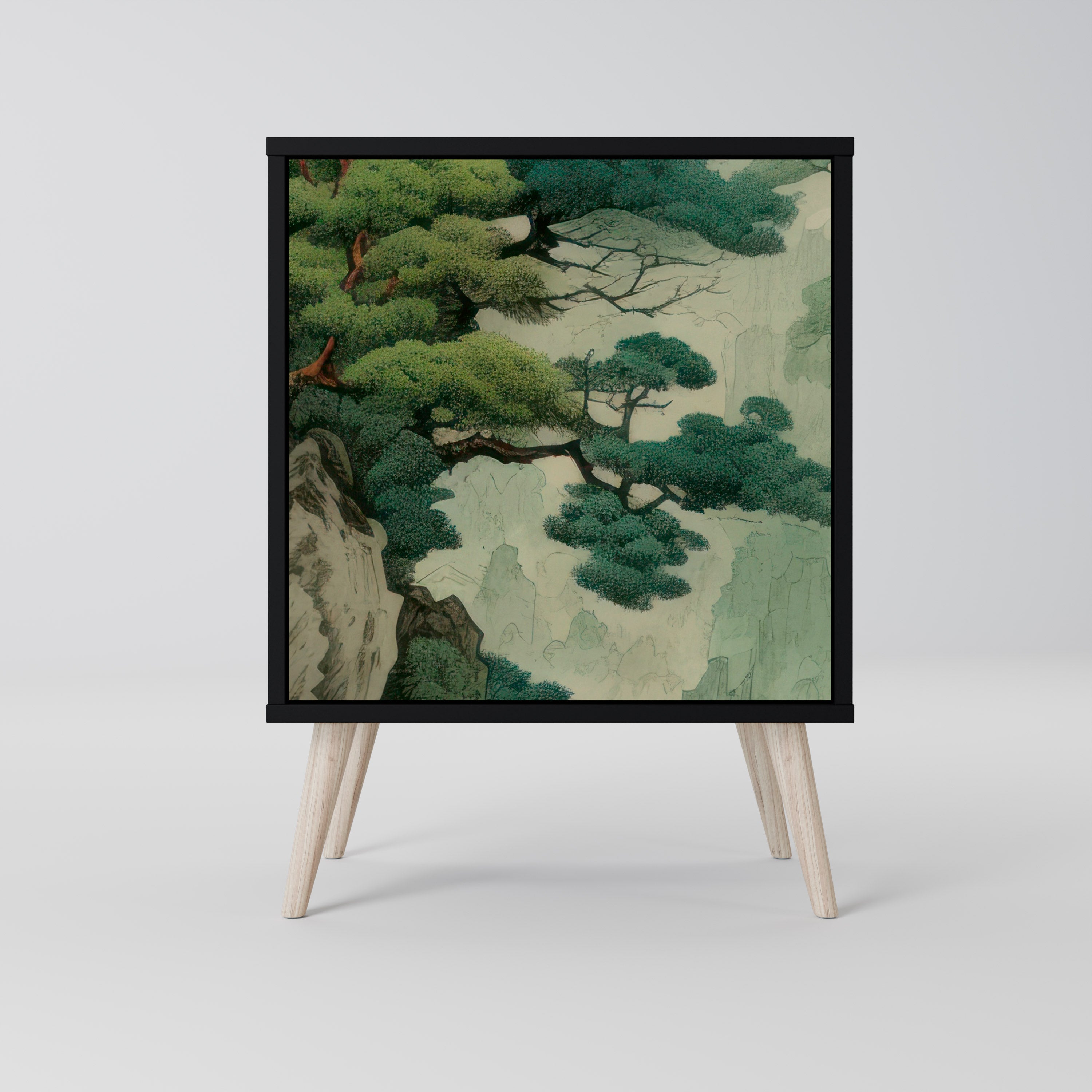 VERDURE ABYSS Sideboard mit 1 Tür in Schwarz