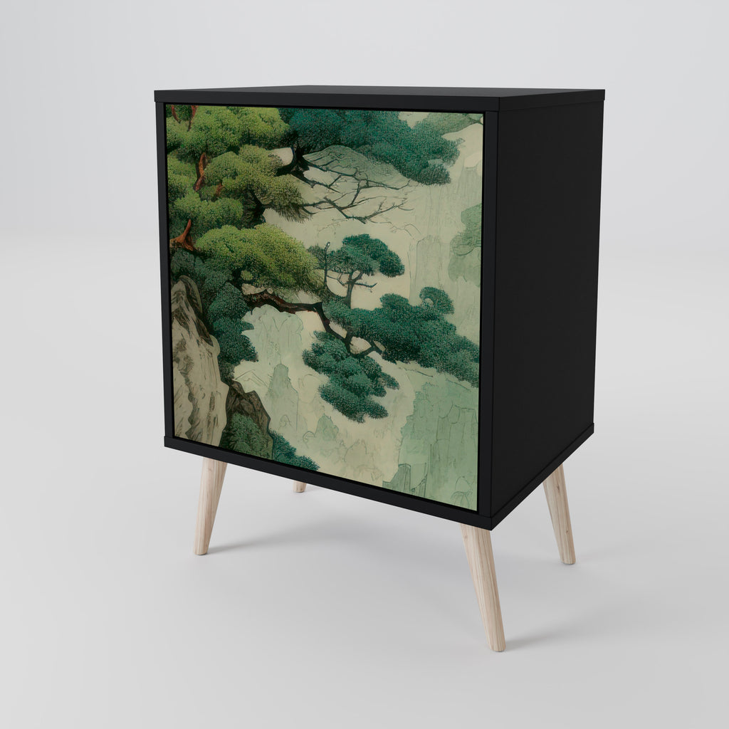 VERDURE ABYSS Sideboard mit 1 Tür in Schwarz