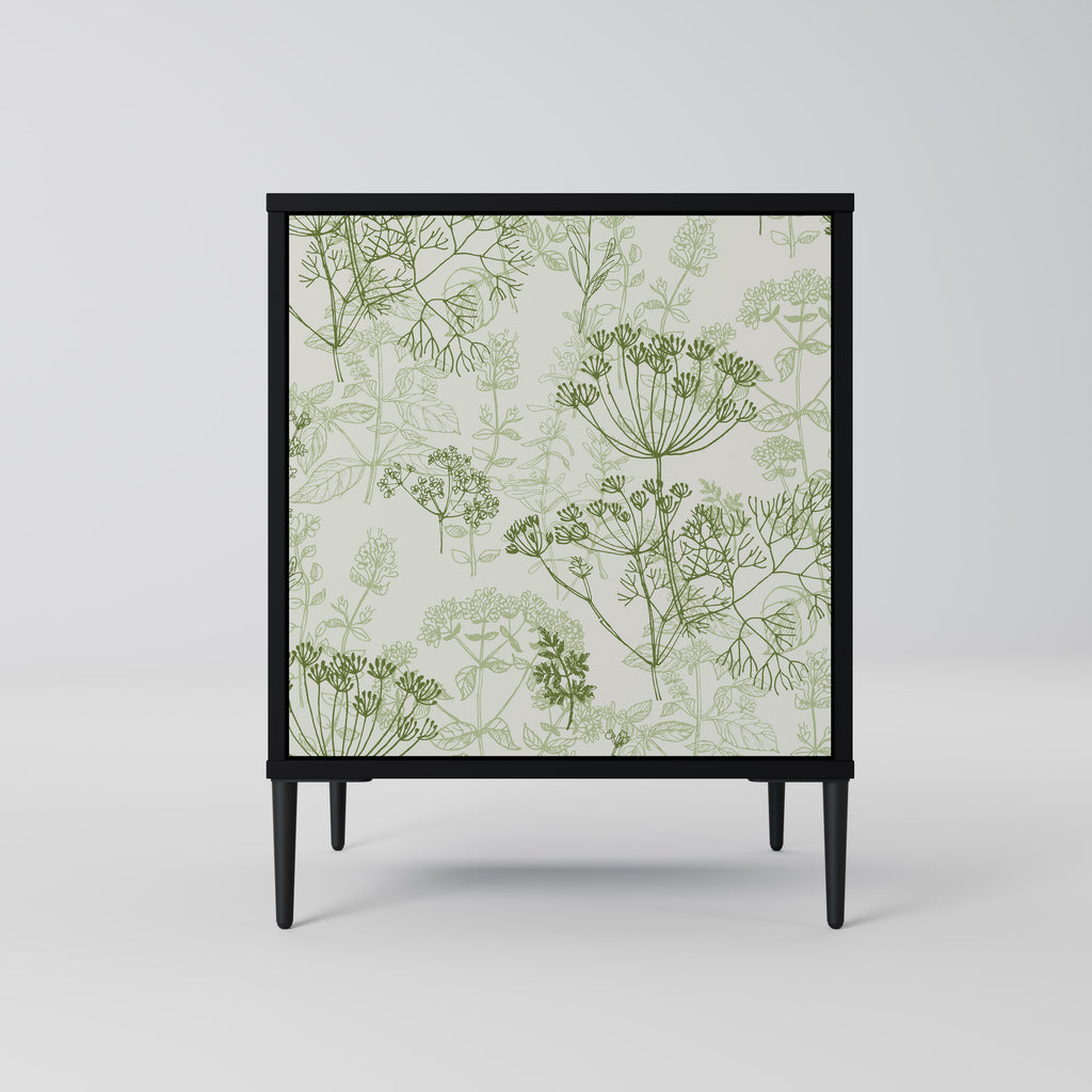 FENNEL BALDACHIN Sideboard mit 1 Tür in Schwarz