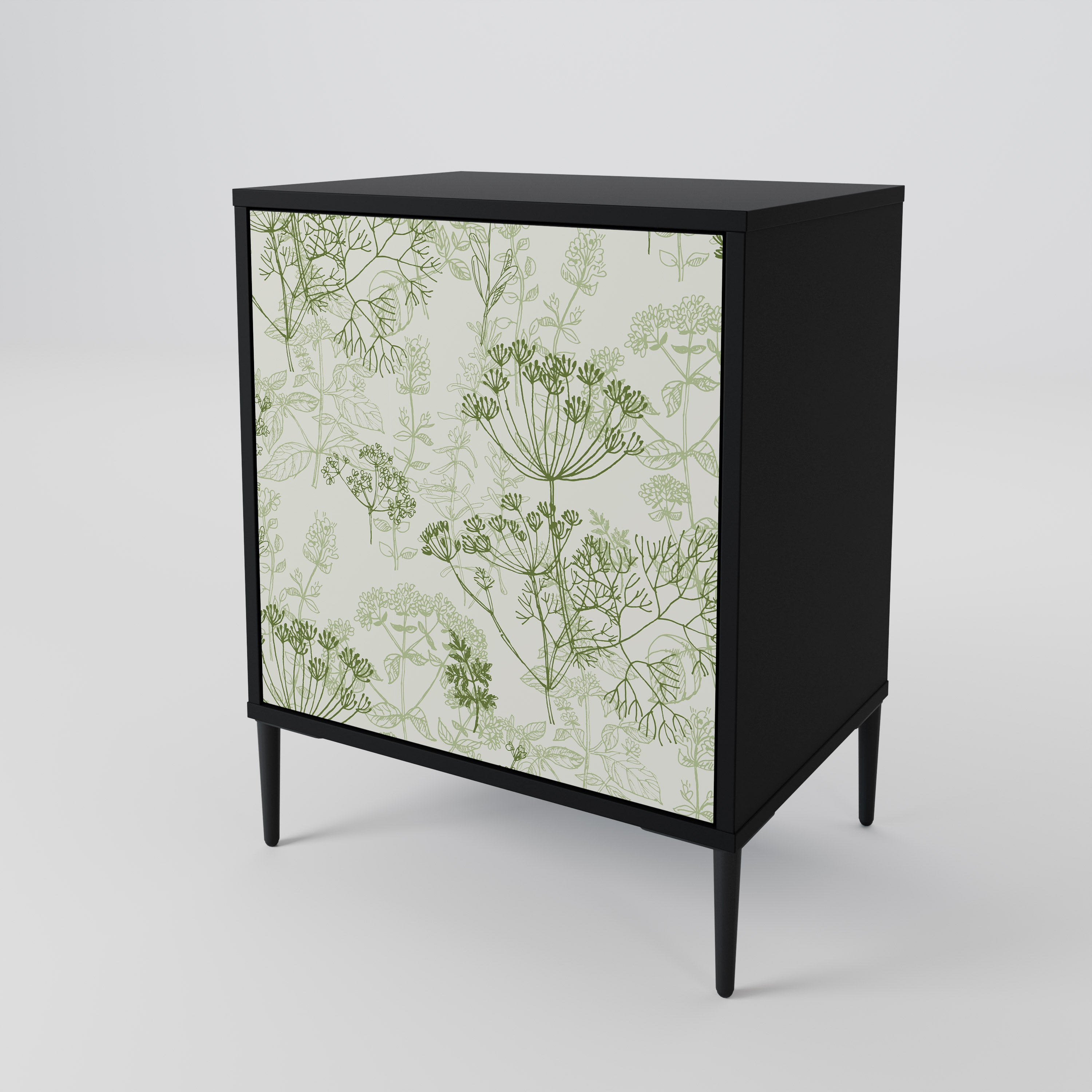 FENNEL BALDACHIN Sideboard mit 1 Tür in Schwarz