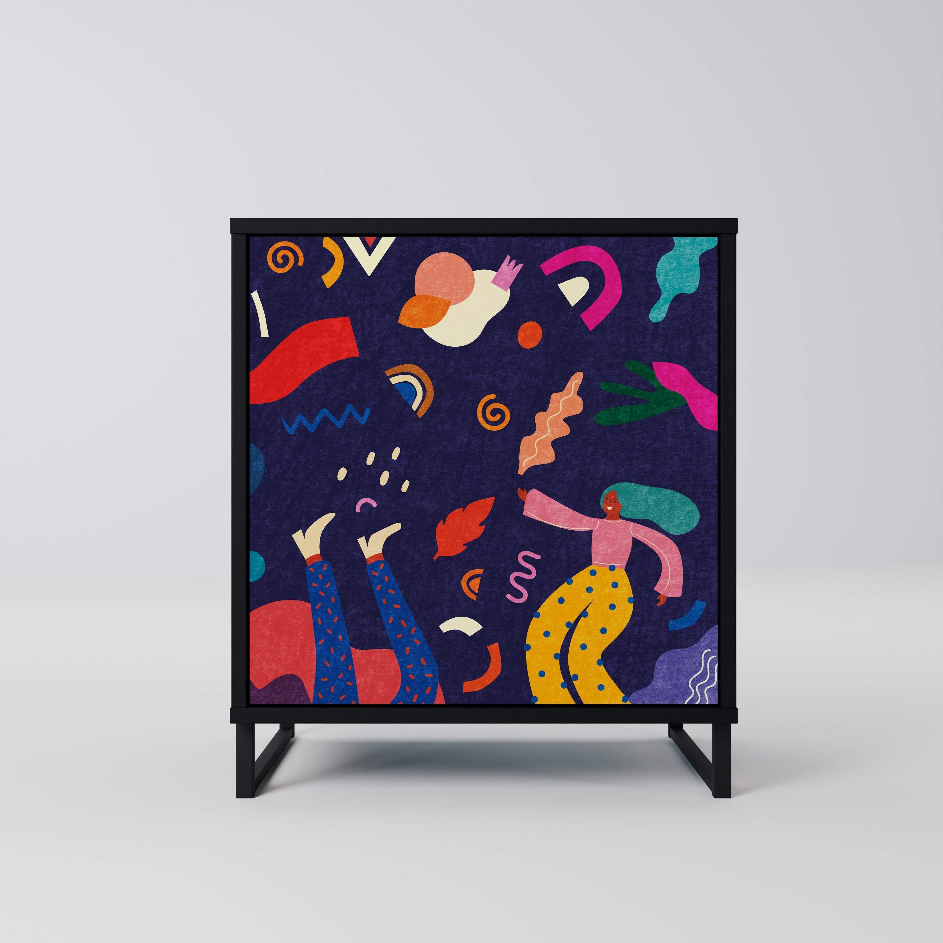 FESTIVE PLEASURES Sideboard mit 1 Tür in Schwarz