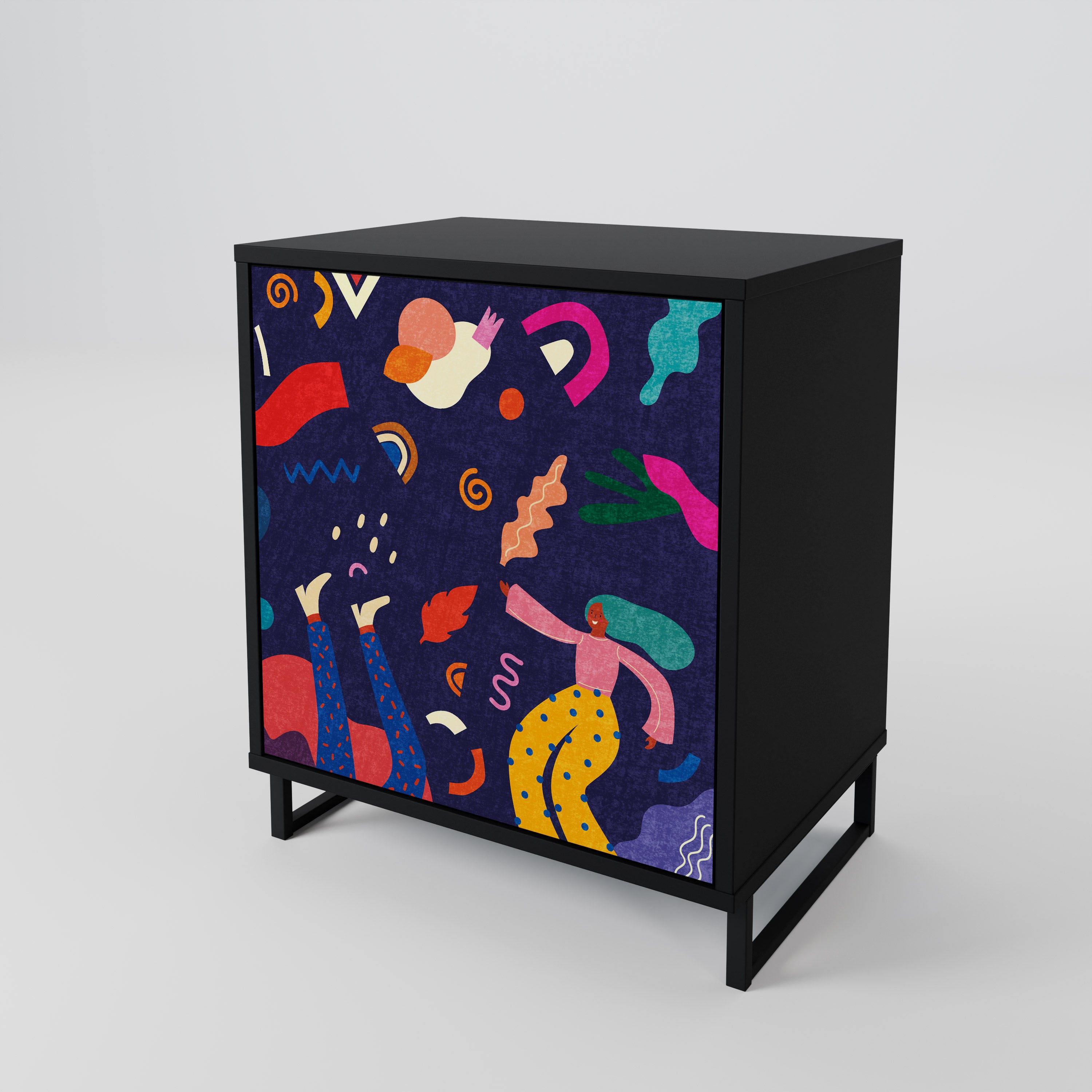 FESTIVE PLEASURES Sideboard mit 1 Tür in Schwarz