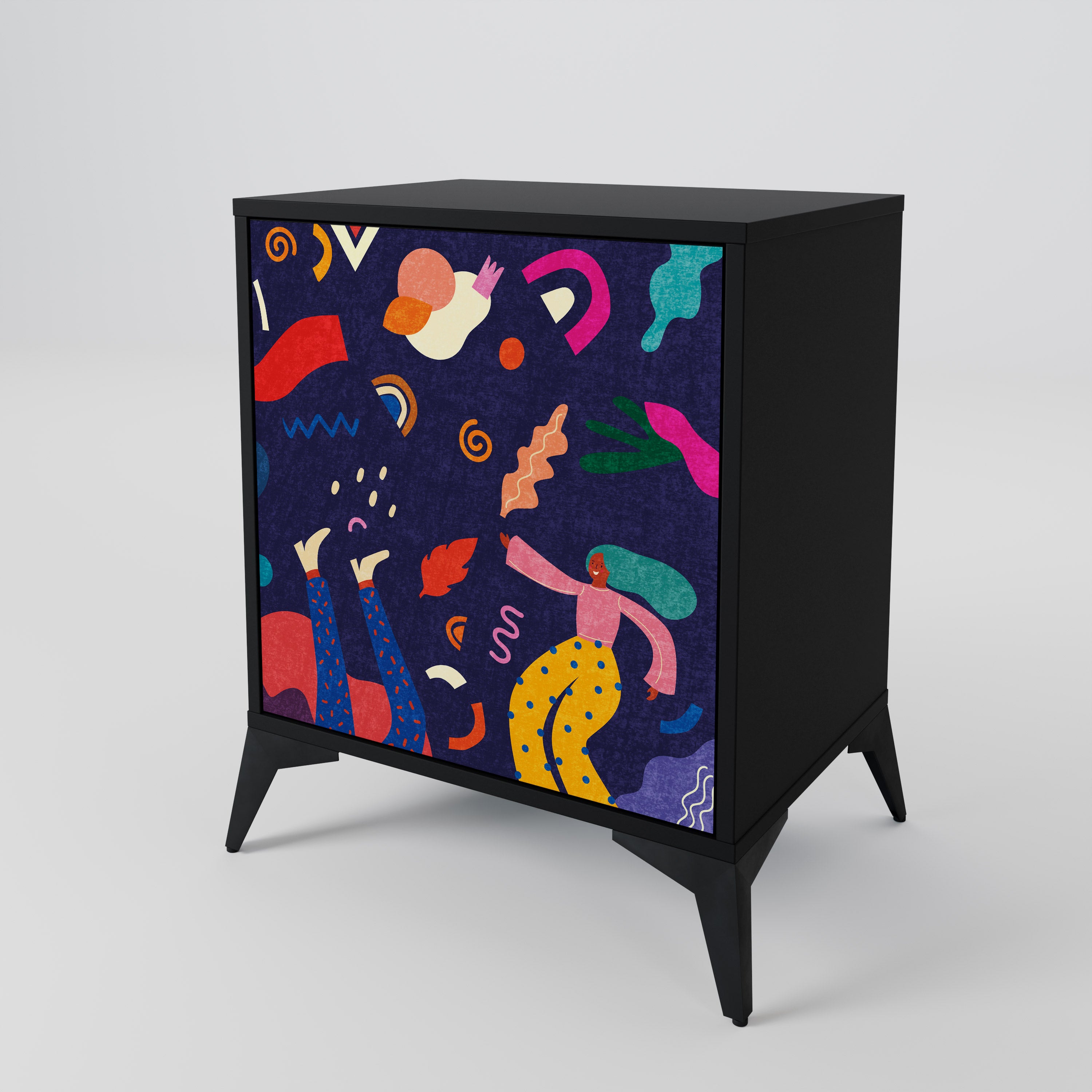 FESTIVE PLEASURES Sideboard mit 1 Tür in Schwarz