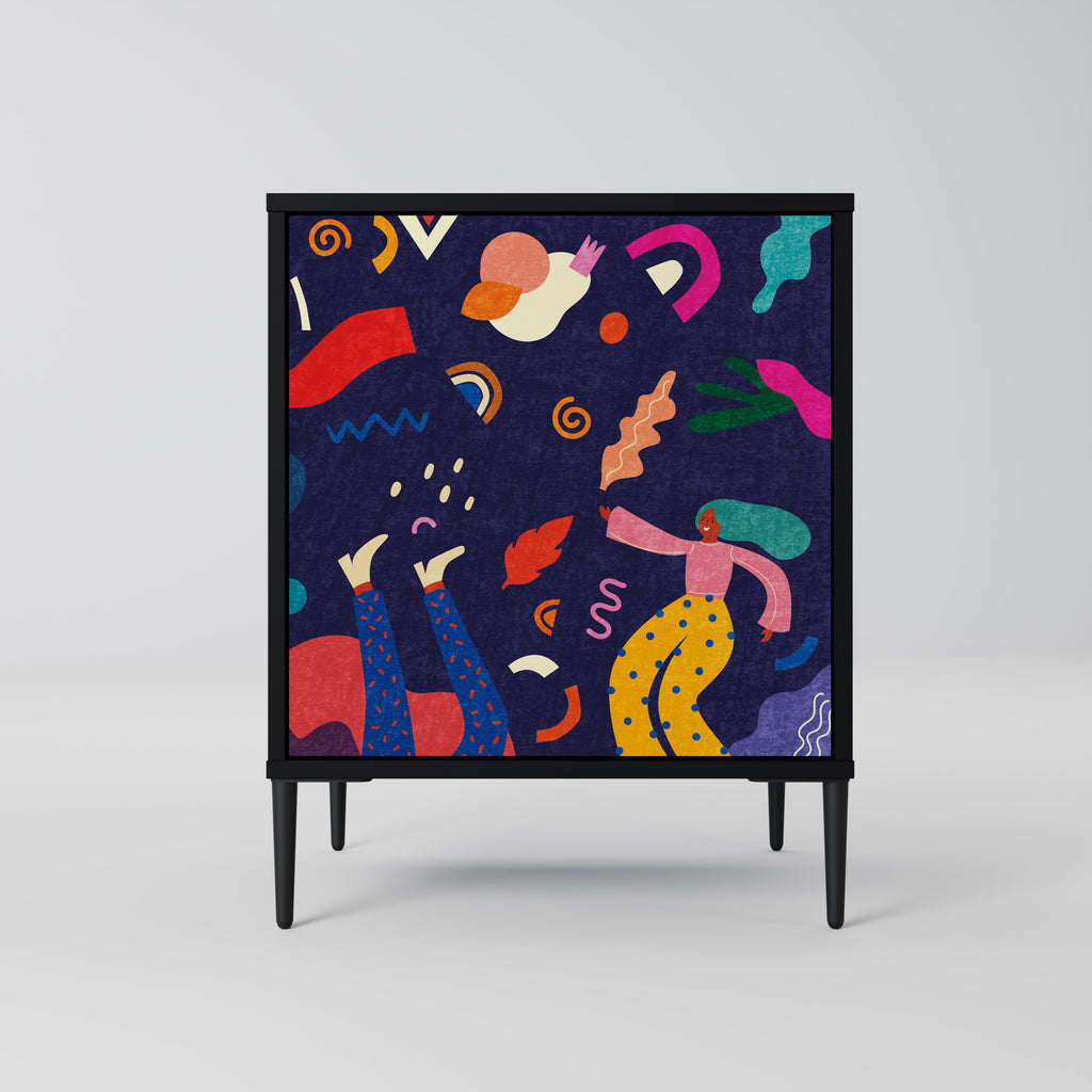 FESTIVE PLEASURES Sideboard mit 1 Tür in Schwarz