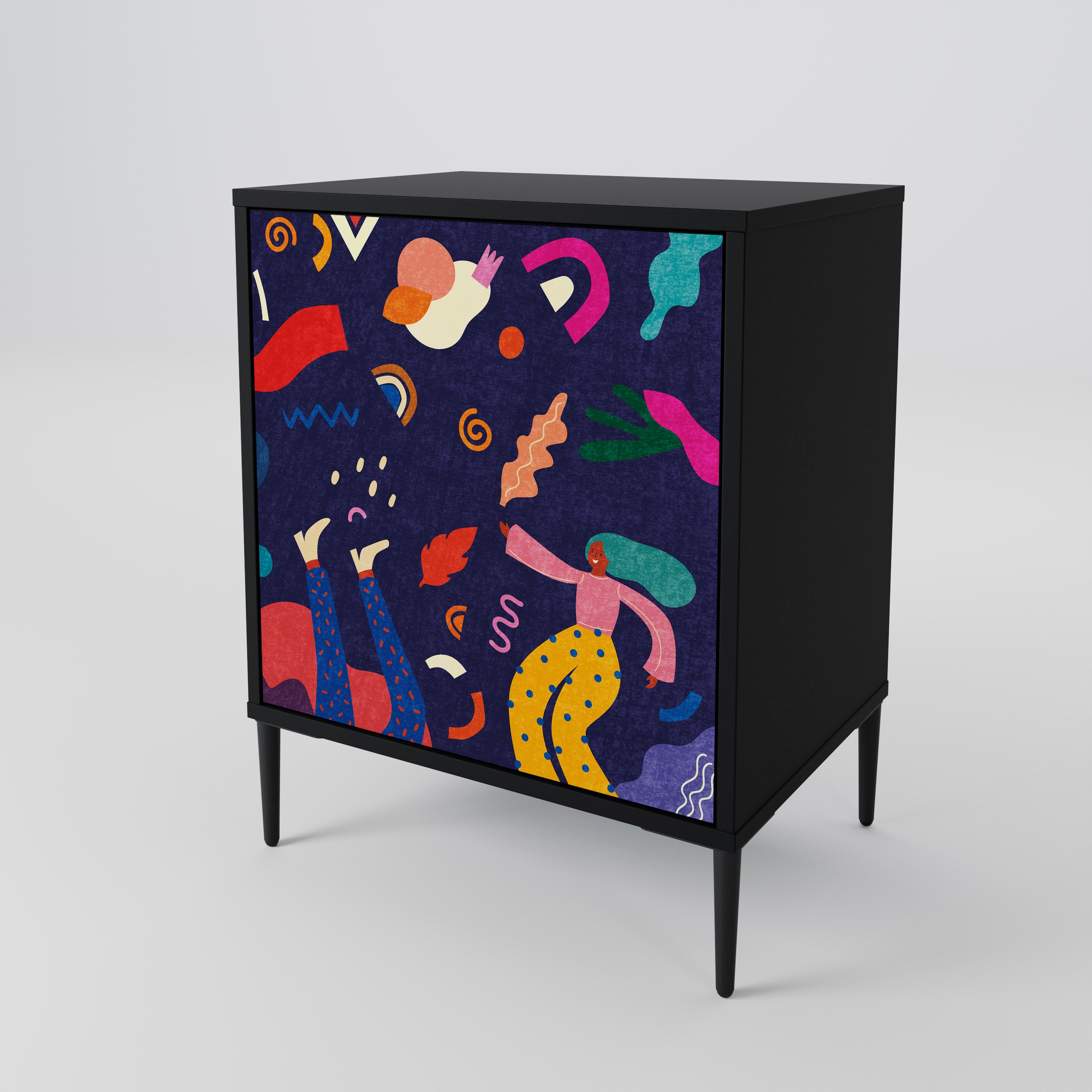 FESTIVE PLEASURES Sideboard mit 1 Tür in Schwarz