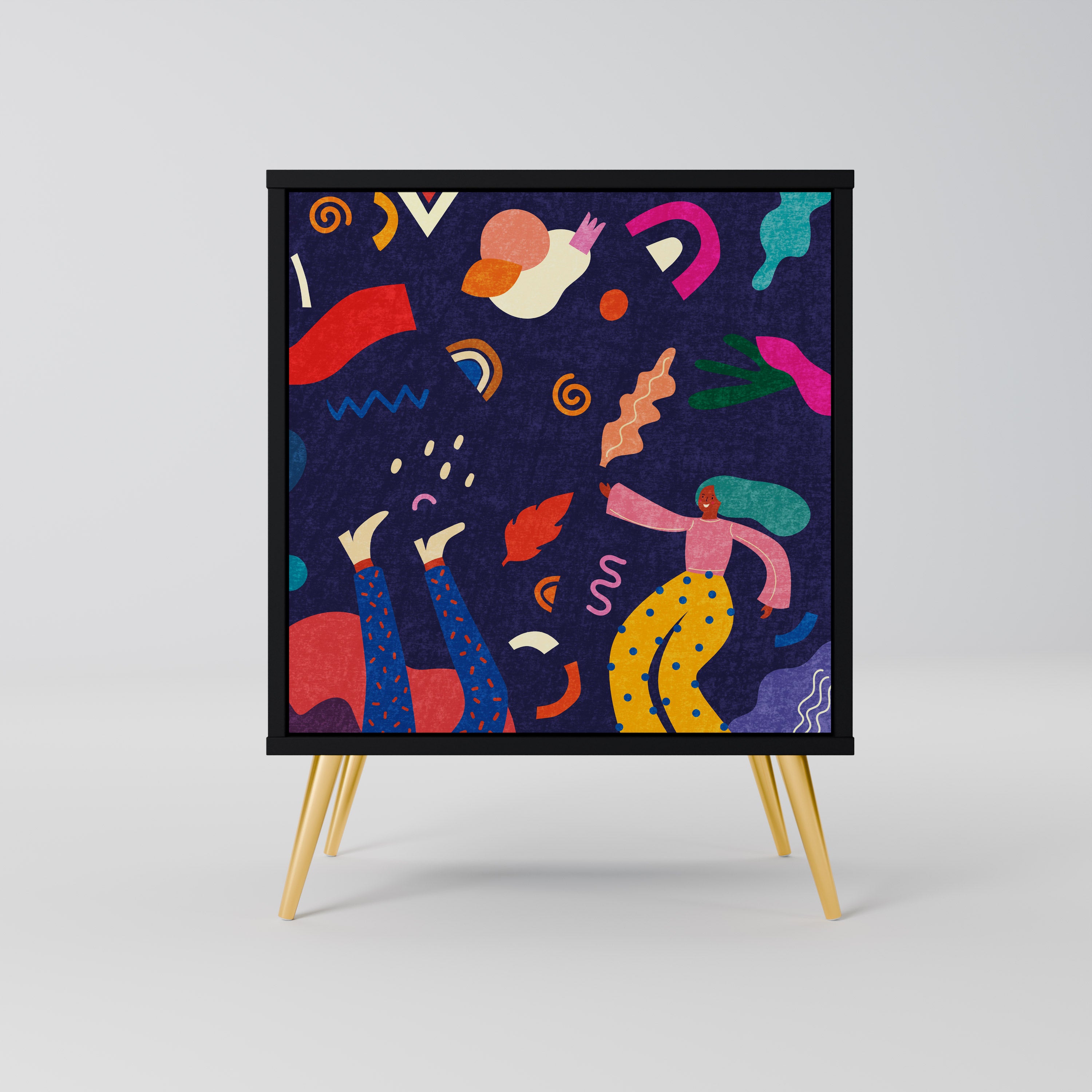 FESTIVE PLEASURES Sideboard mit 1 Tür in Schwarz