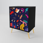 FESTIVE PLEASURES Sideboard mit 1 Tür in Schwarz