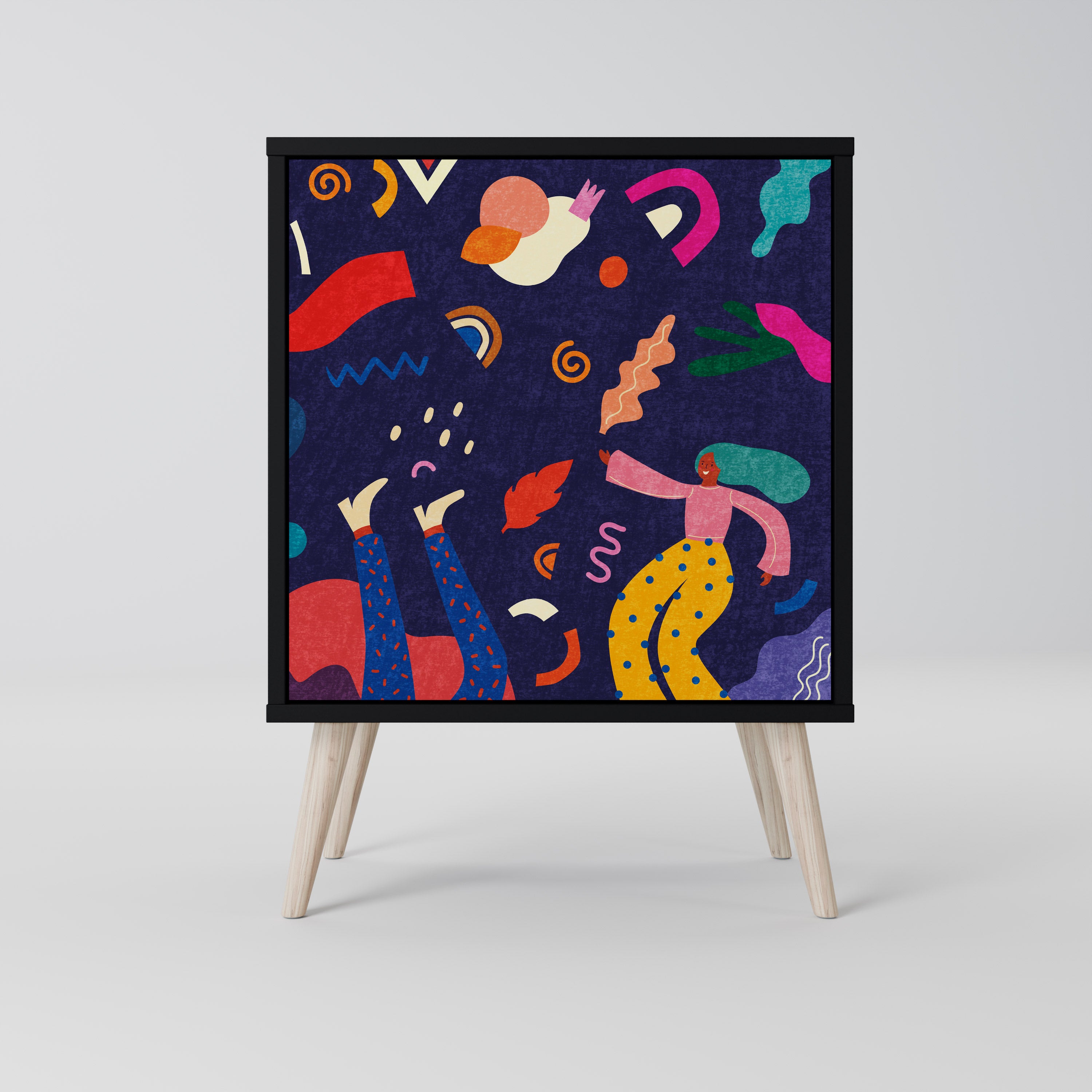 FESTIVE PLEASURES Sideboard mit 1 Tür in Schwarz