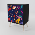 FESTIVE PLEASURES Sideboard mit 1 Tür in Schwarz