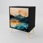 OMINOUS MOUNTAINS Sideboard mit 1 Tür in Schwarz