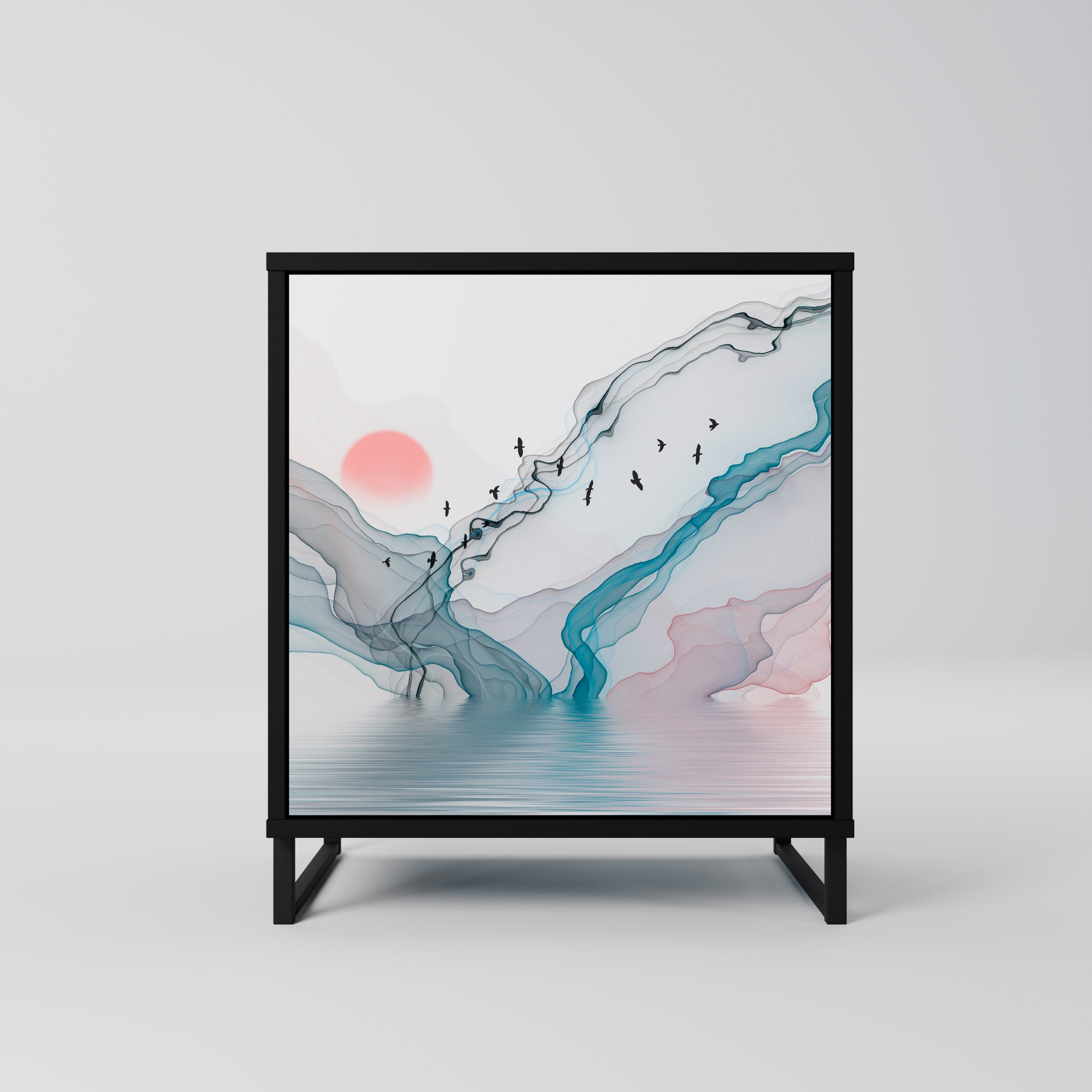 VELVET CROSSING Sideboard mit 1 Tür in Schwarz