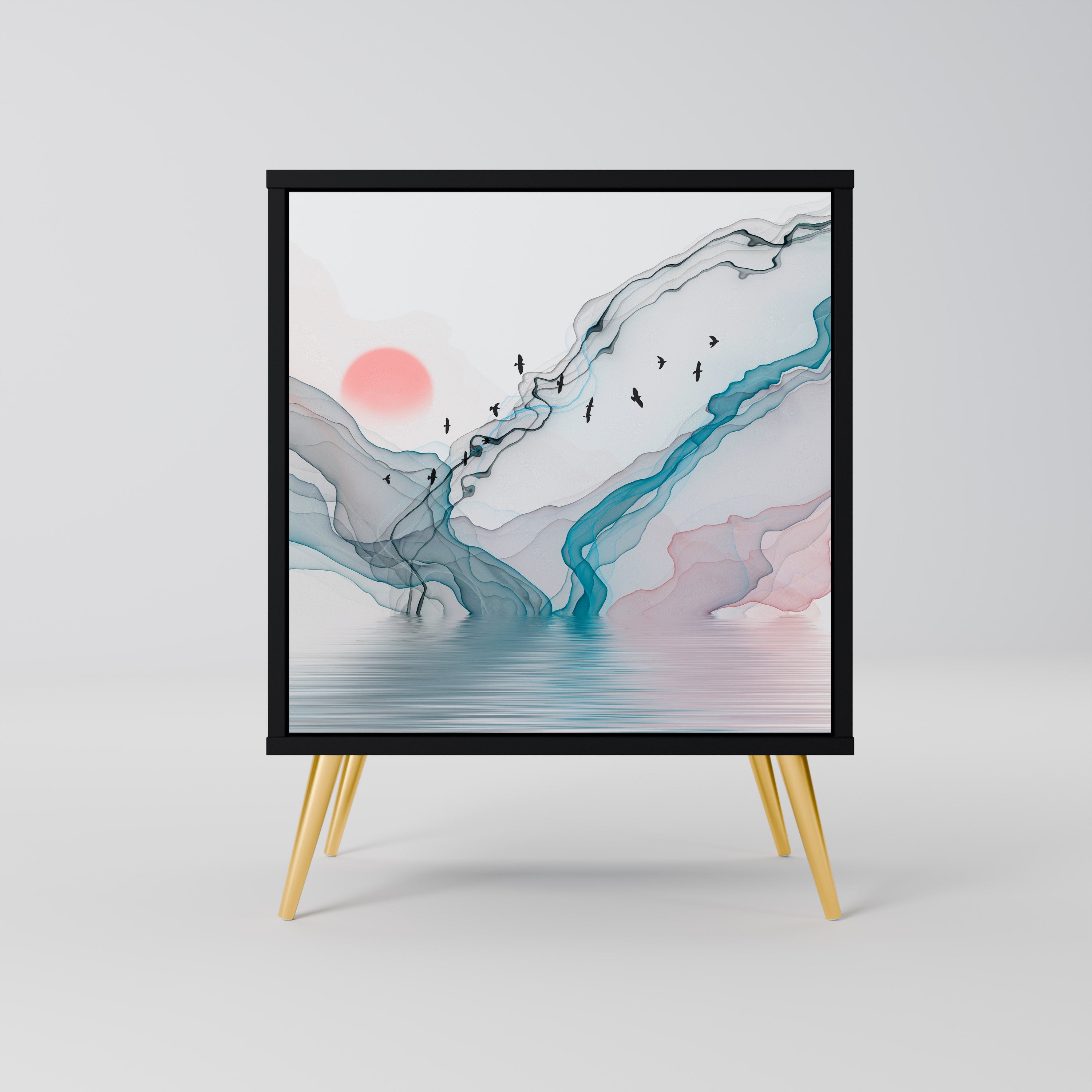 VELVET CROSSING Sideboard mit 1 Tür in Schwarz