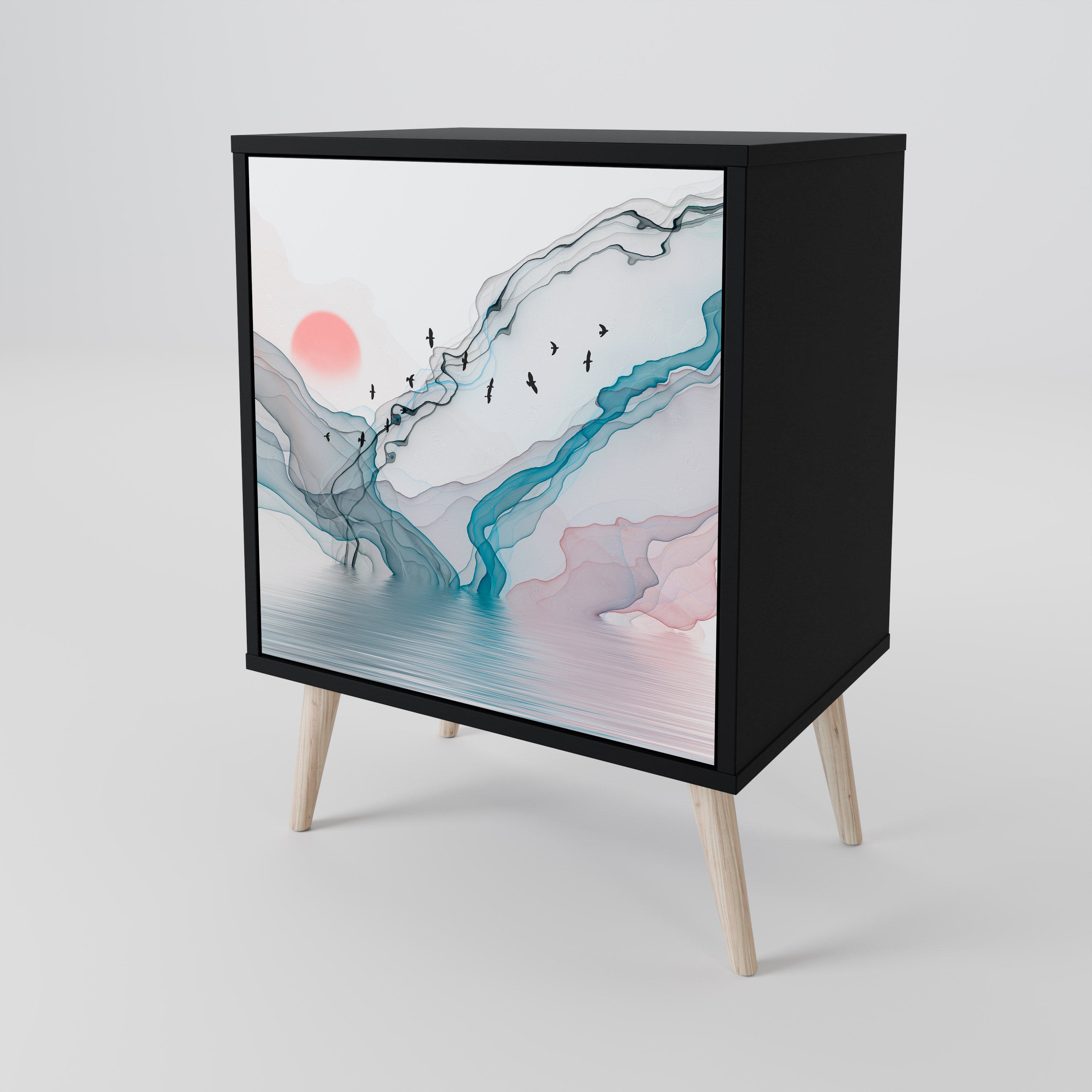 VELVET CROSSING Sideboard mit 1 Tür in Schwarz