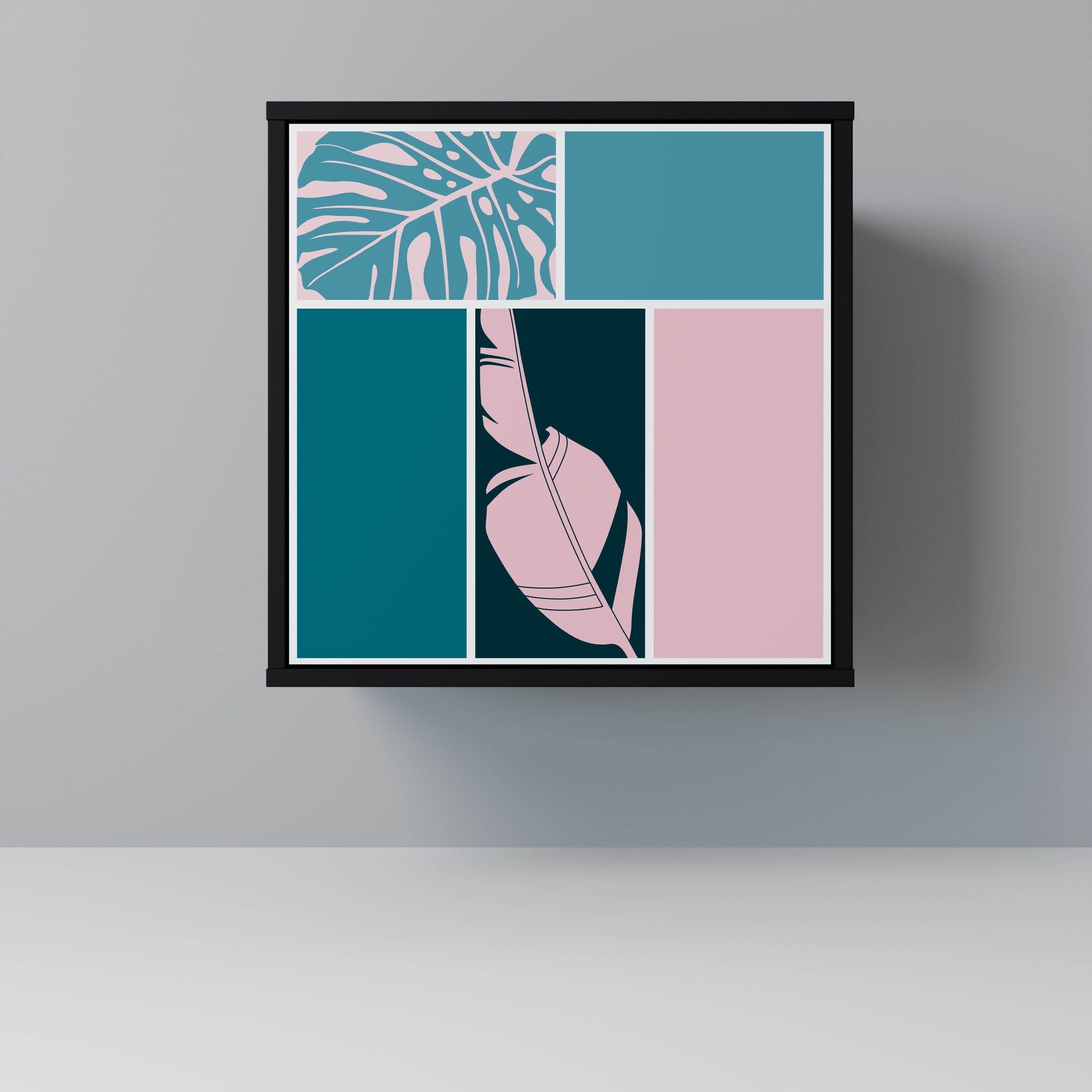 COMBINATION OF SHAPES Sideboard mit 1 Tür in Schwarz