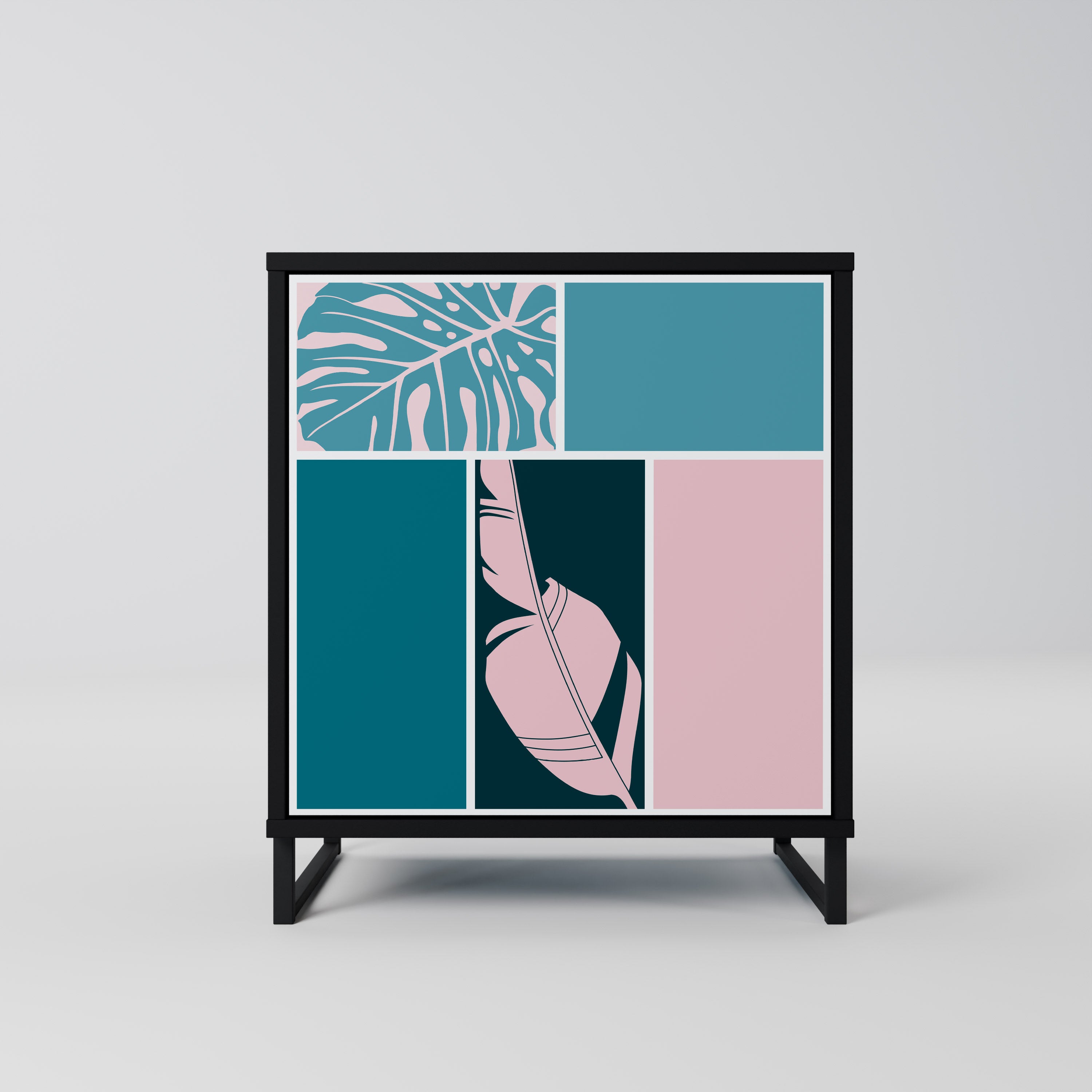 COMBINATION OF SHAPES Sideboard mit 1 Tür in Schwarz