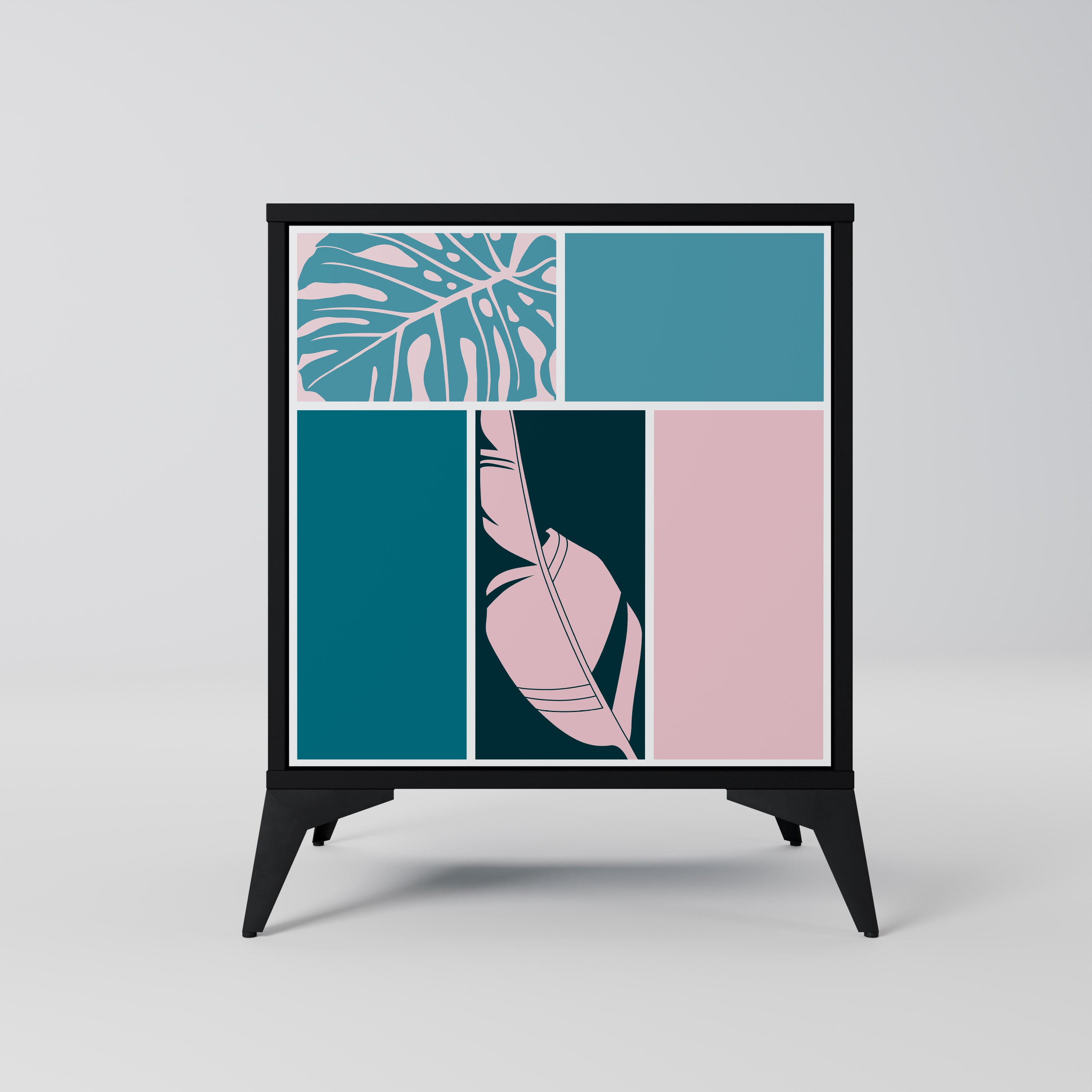 COMBINATION OF SHAPES Sideboard mit 1 Tür in Schwarz