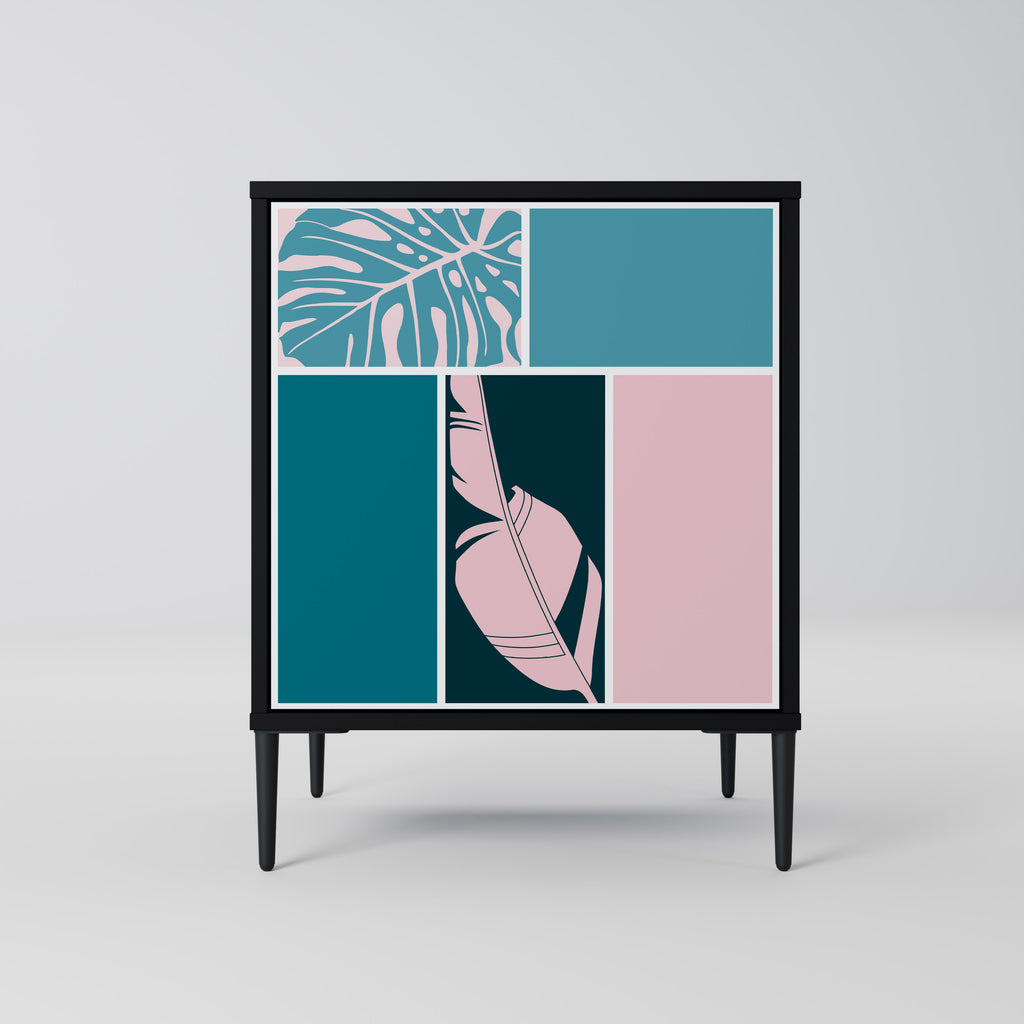 COMBINATION OF SHAPES Sideboard mit 1 Tür in Schwarz