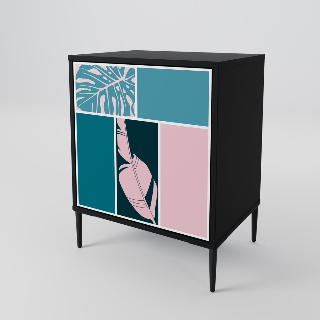 COMBINATION OF SHAPES Sideboard mit 1 Tür in Schwarz
