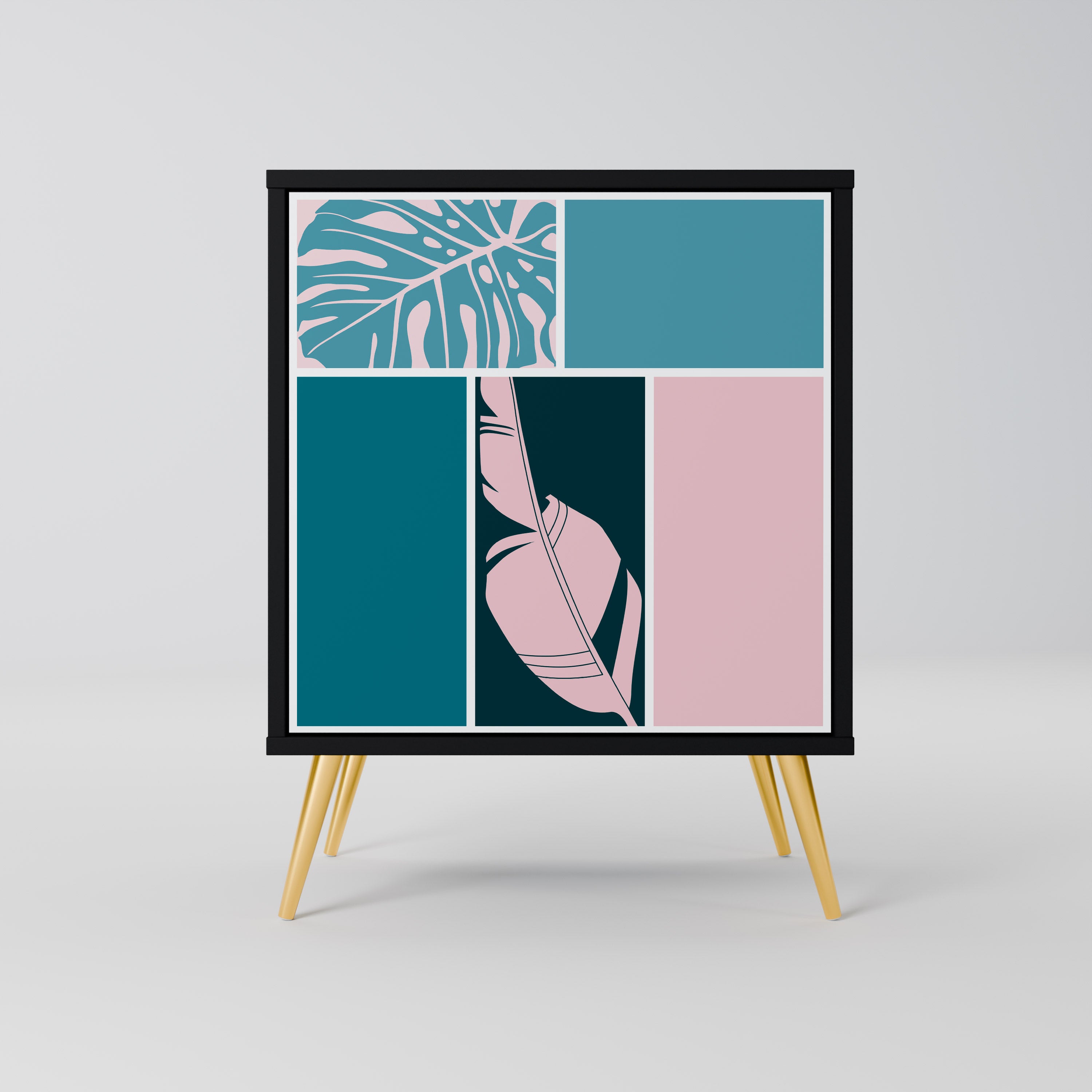 COMBINATION OF SHAPES Sideboard mit 1 Tür in Schwarz