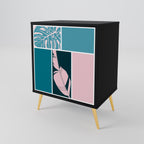 COMBINATION OF SHAPES Sideboard mit 1 Tür in Schwarz