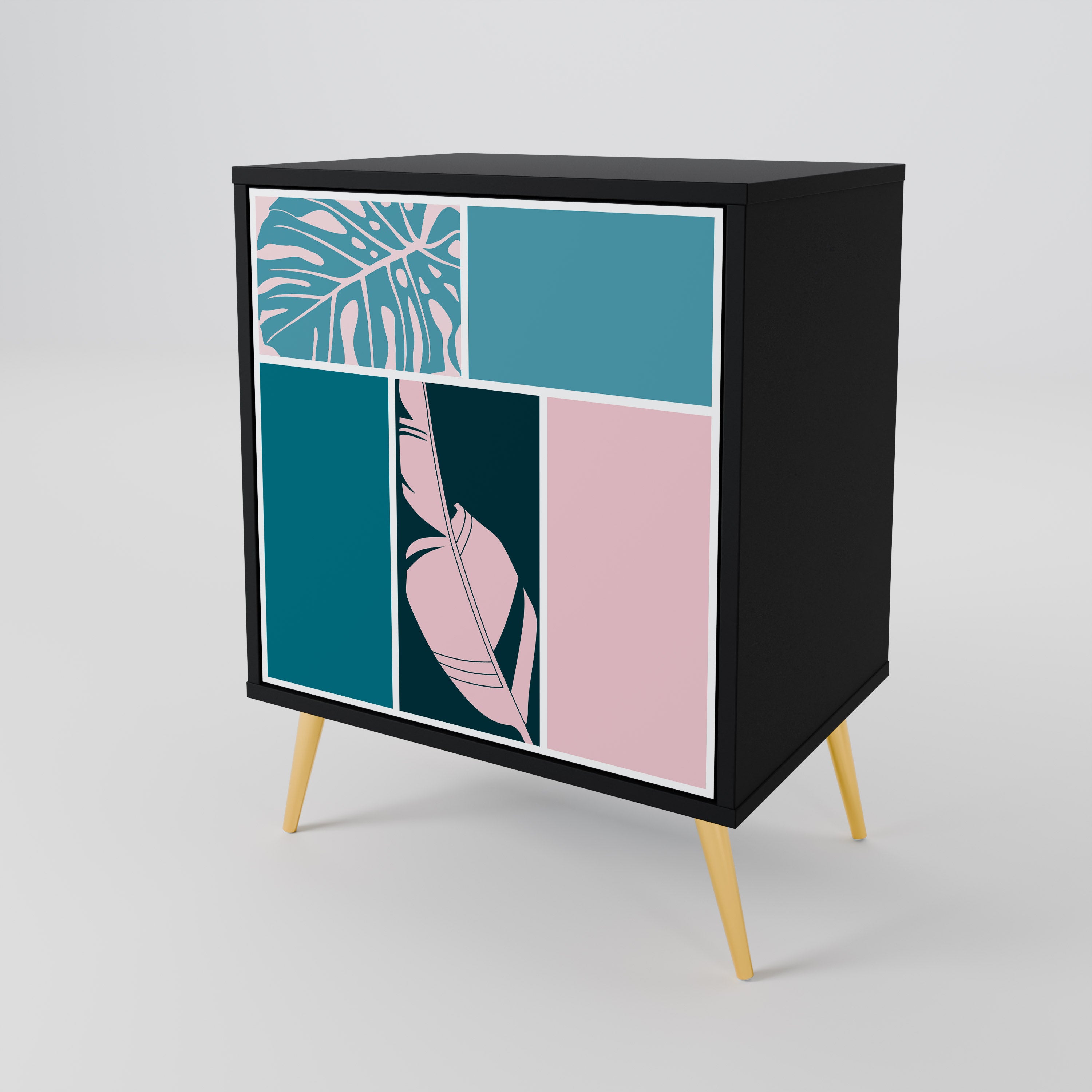 COMBINATION OF SHAPES Sideboard mit 1 Tür in Schwarz