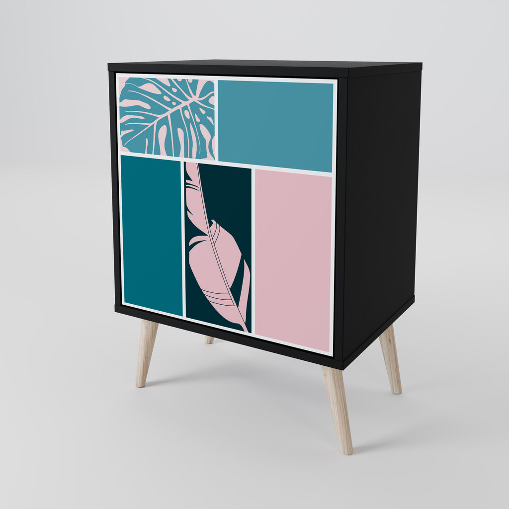 COMBINATION OF SHAPES Sideboard mit 1 Tür in Schwarz