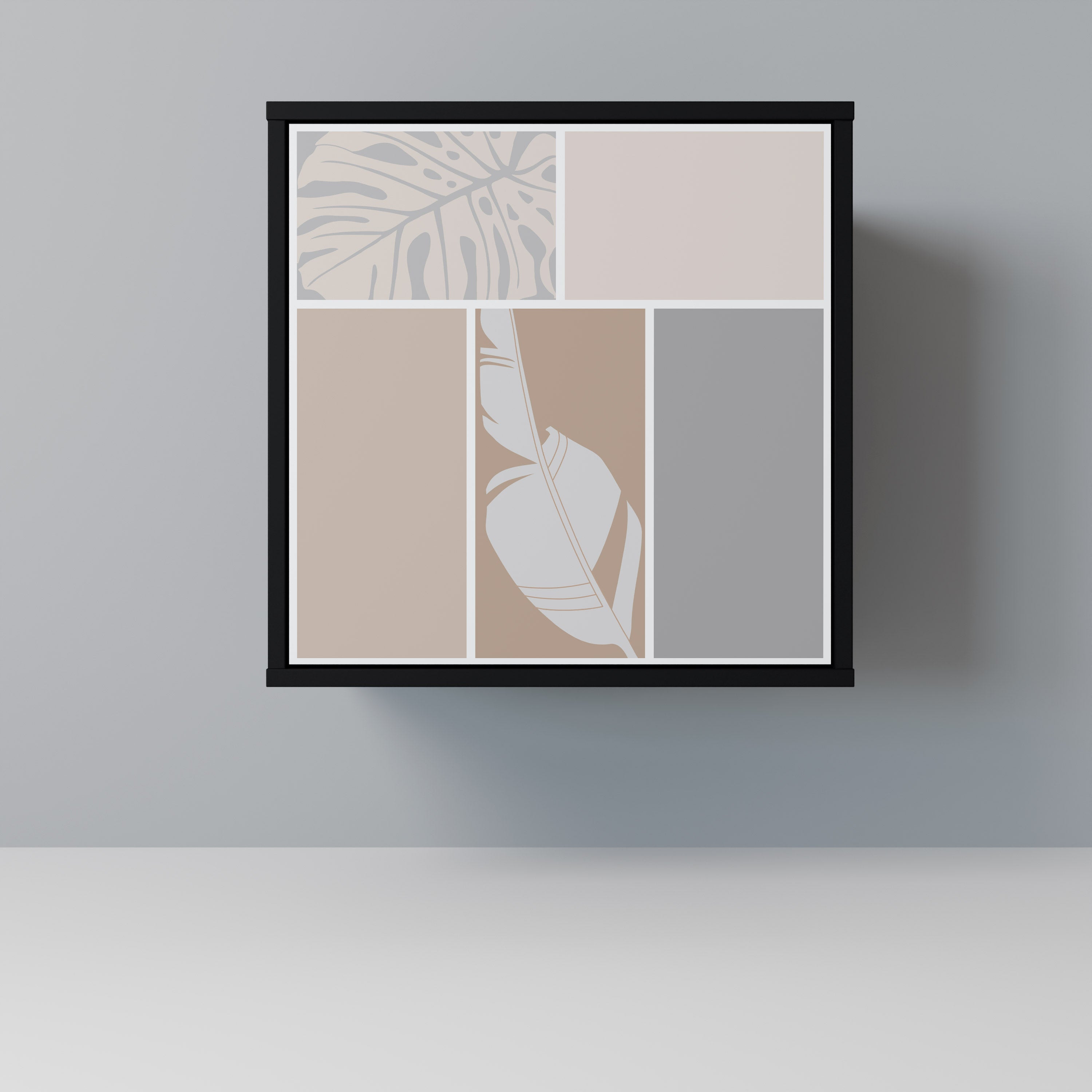 TROPICAL SHAPES Sideboard mit 1 Tür in Schwarz