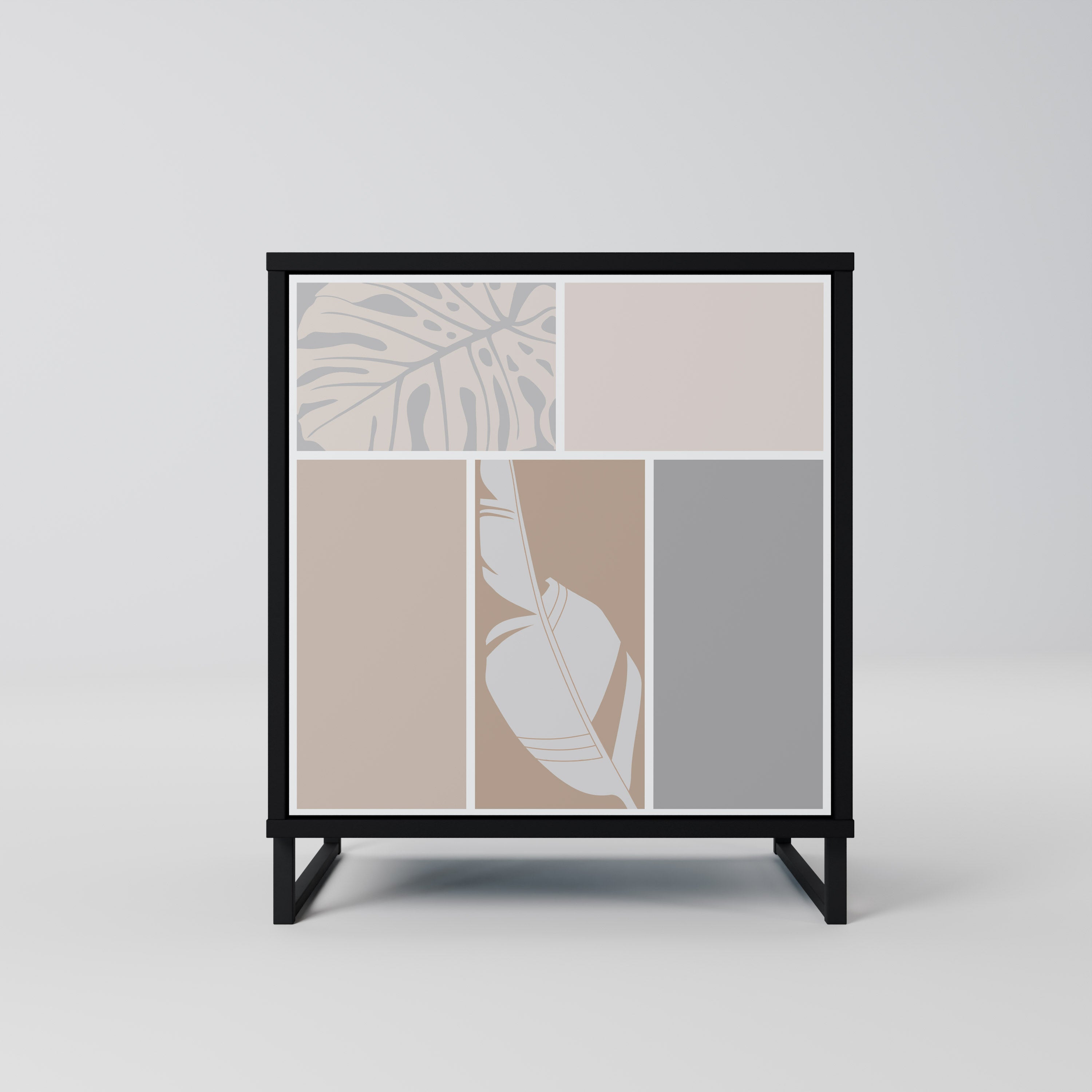 TROPICAL SHAPES Sideboard mit 1 Tür in Schwarz