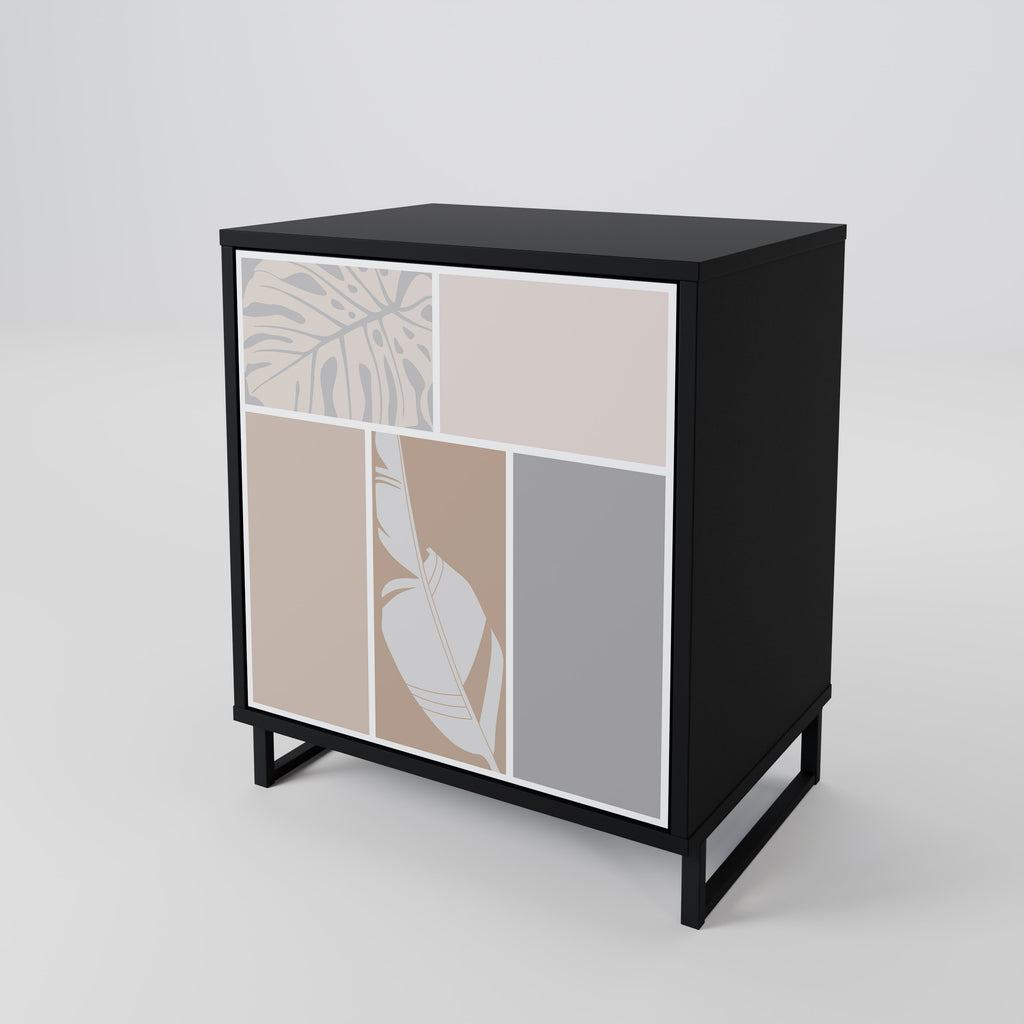 TROPICAL SHAPES Sideboard mit 1 Tür in Schwarz