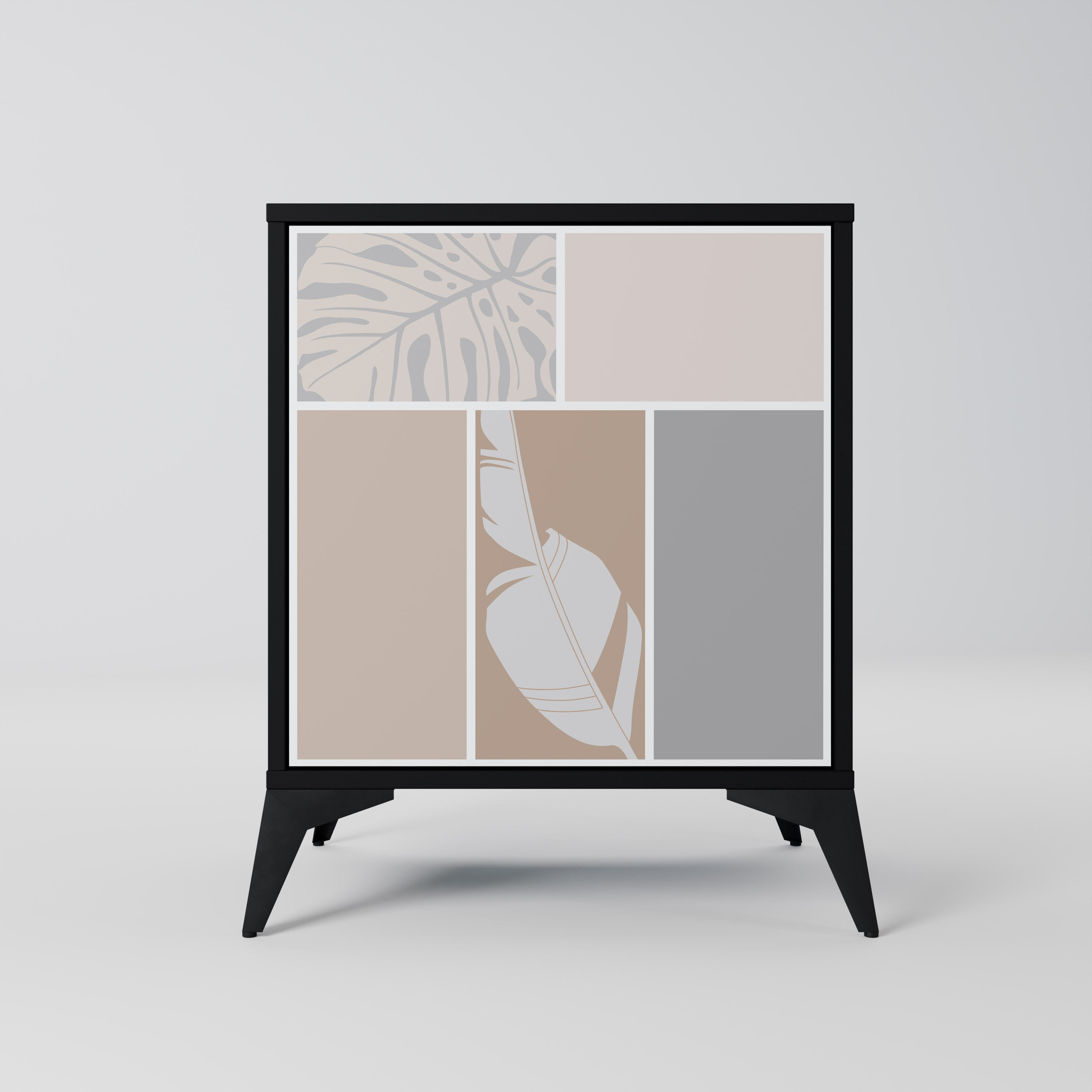 TROPICAL SHAPES Sideboard mit 1 Tür in Schwarz