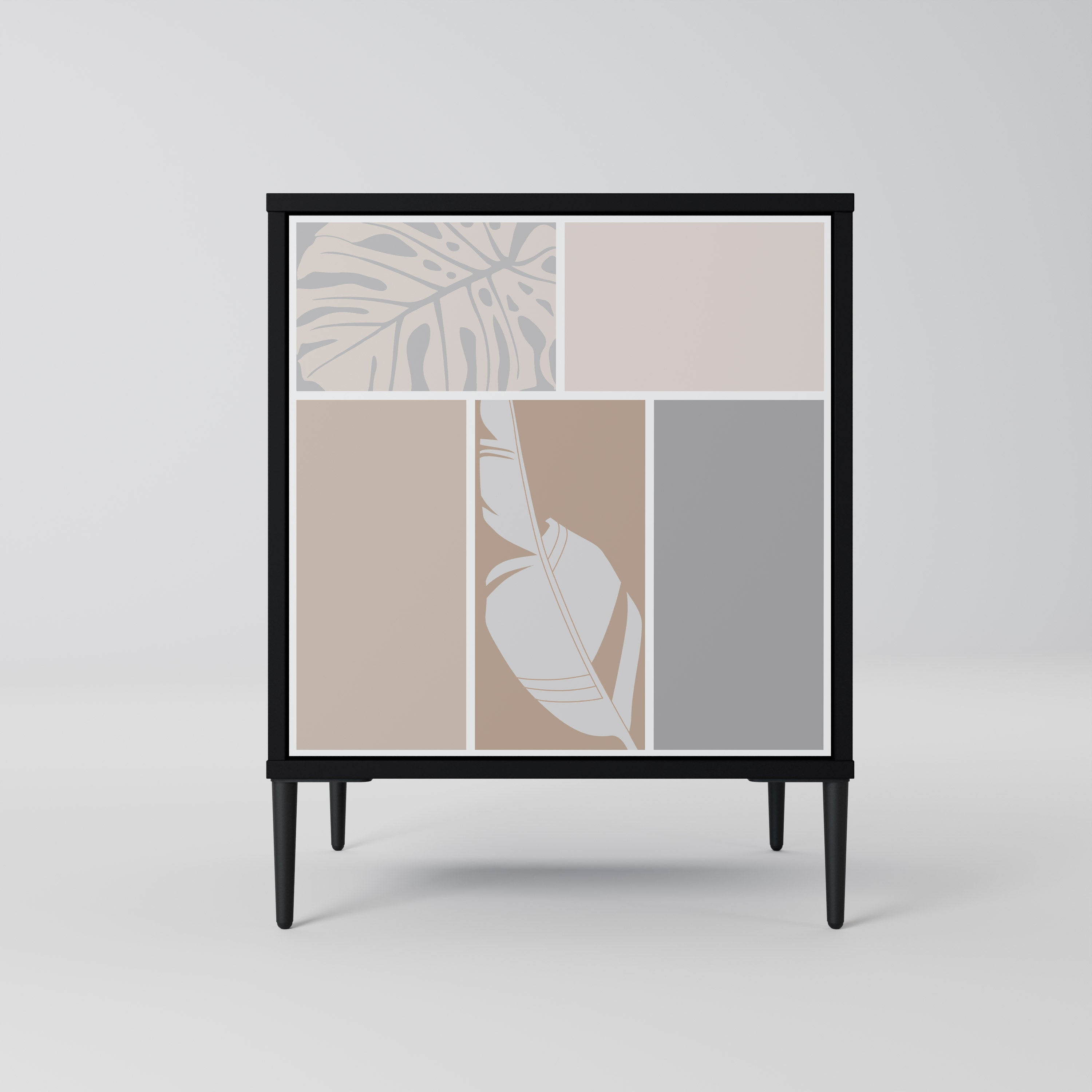 TROPICAL SHAPES Sideboard mit 1 Tür in Schwarz