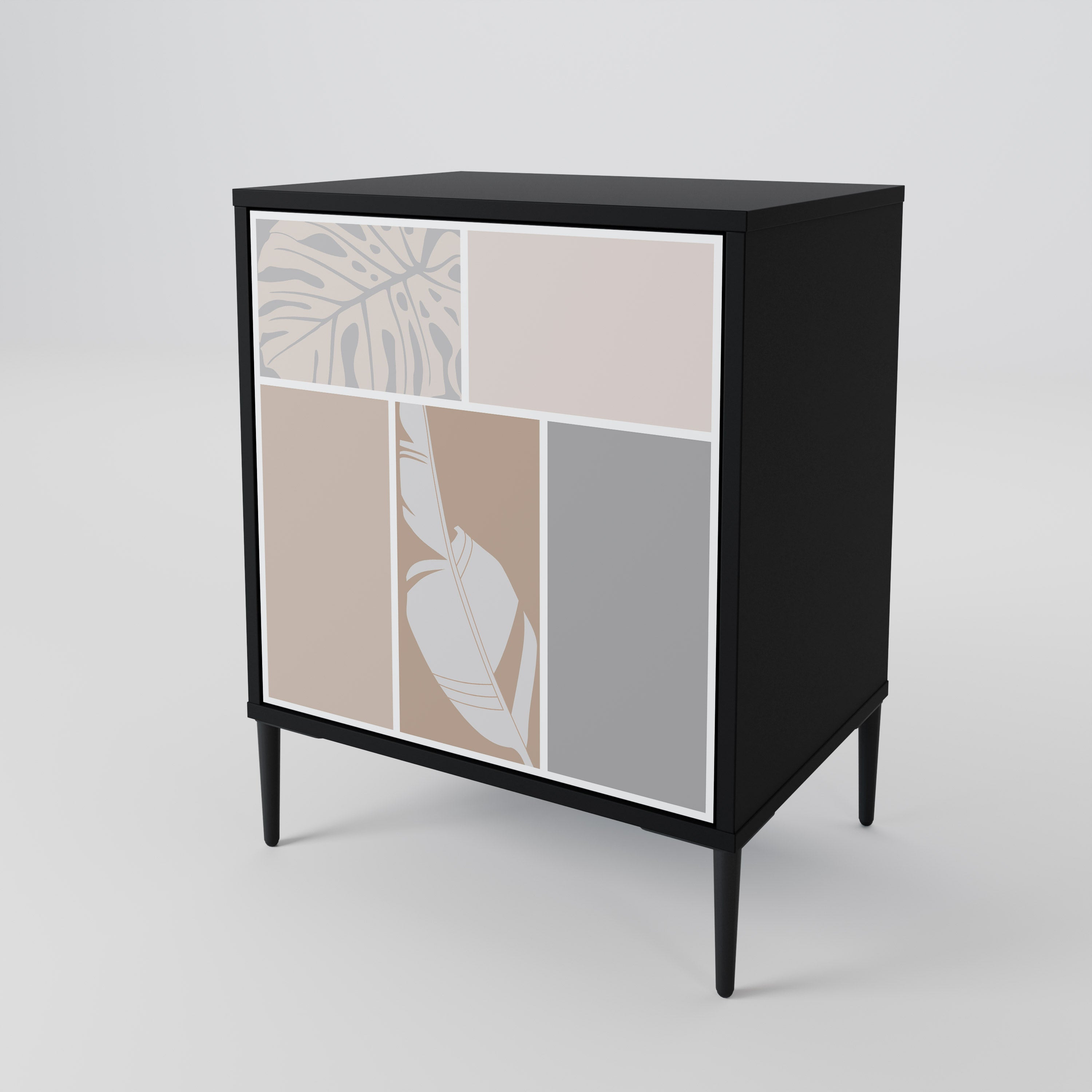 TROPICAL SHAPES Sideboard mit 1 Tür in Schwarz