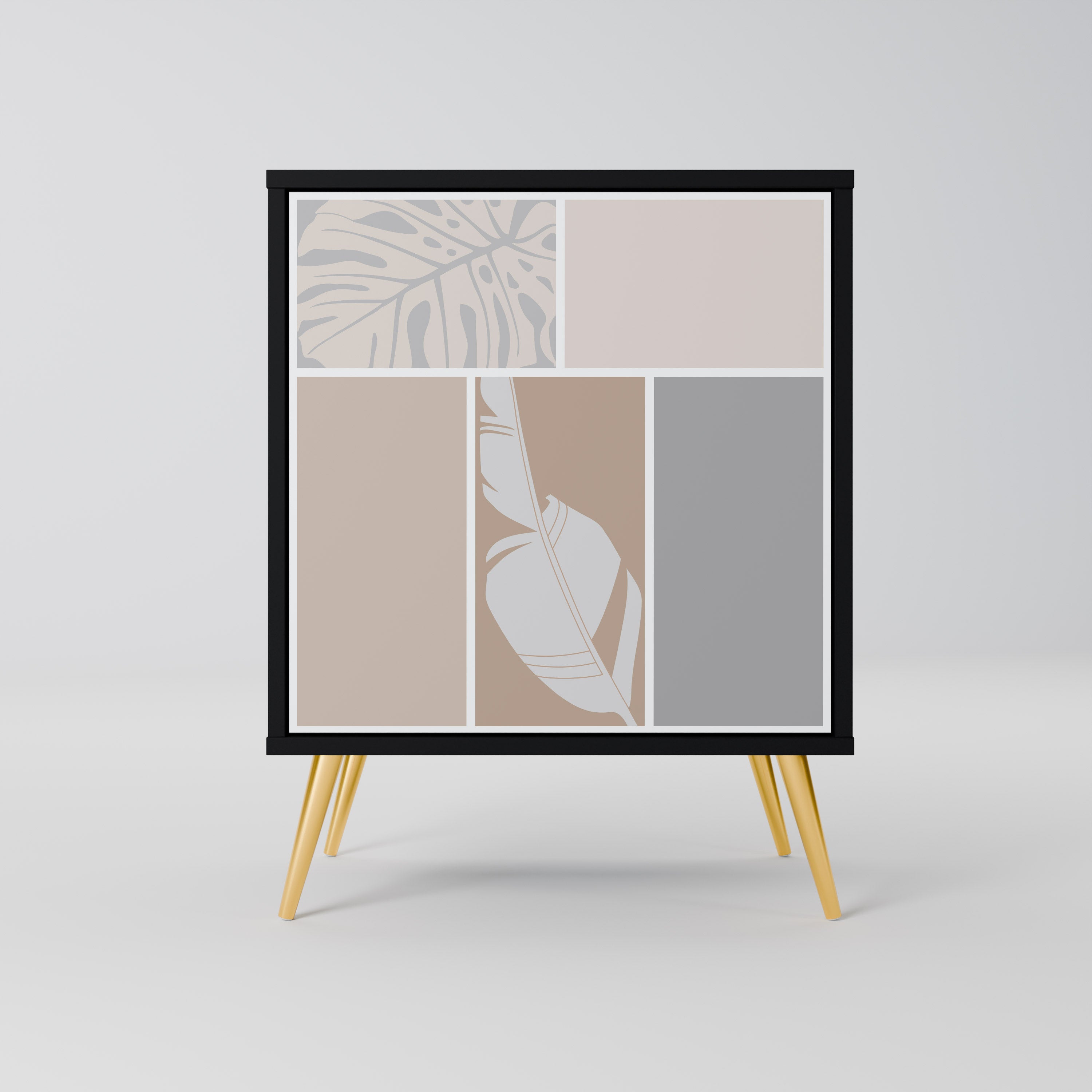 TROPICAL SHAPES Sideboard mit 1 Tür in Schwarz