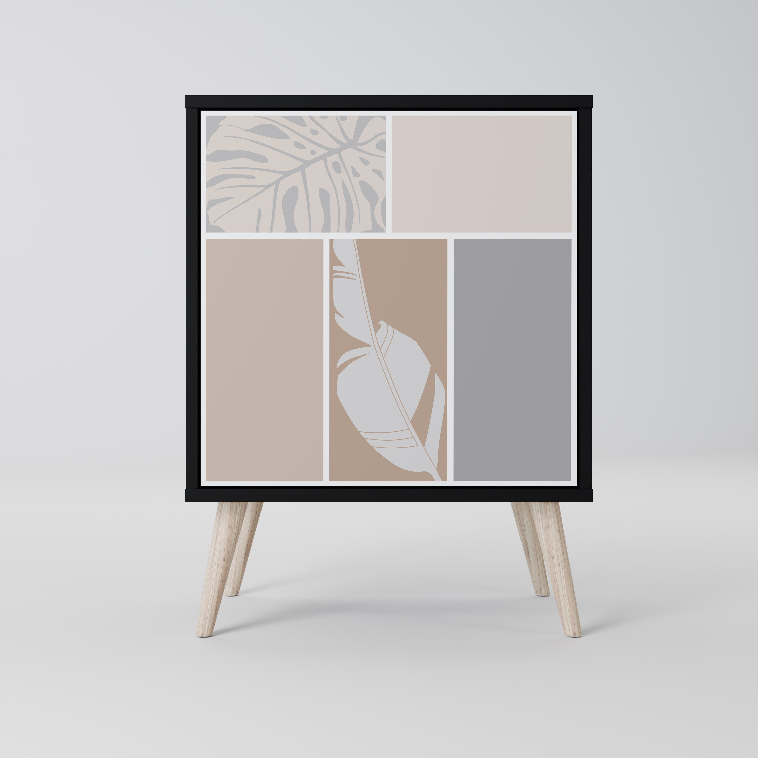 TROPICAL SHAPES Sideboard mit 1 Tür in Schwarz