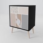 TROPICAL SHAPES Sideboard mit 1 Tür in Schwarz