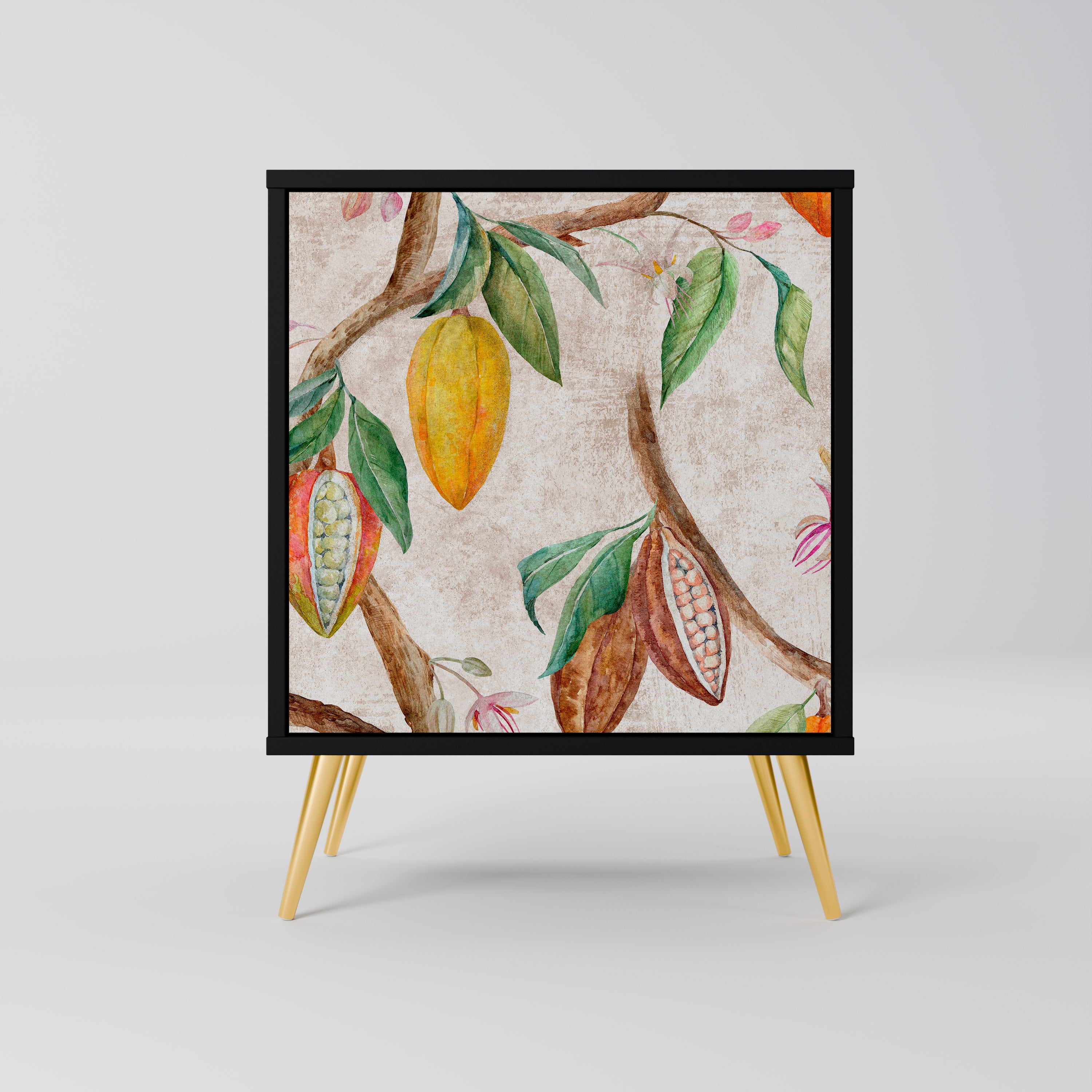 COCOA FRUITS Sideboard mit 1 Tür in Schwarz