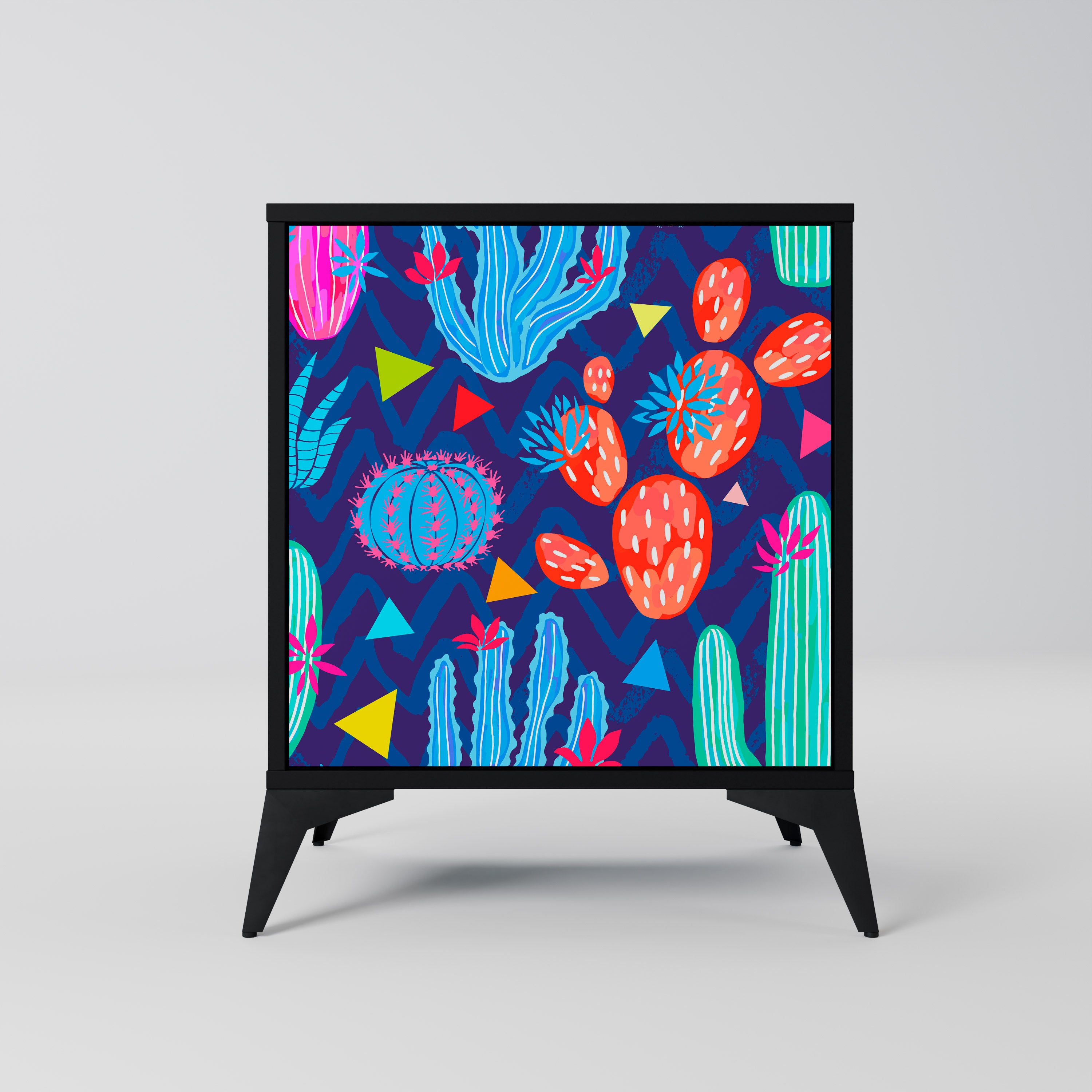 CACTUS VIBES Sideboard mit 1 Tür in Schwarz