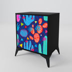 CACTUS VIBES Sideboard mit 1 Tür in Schwarz