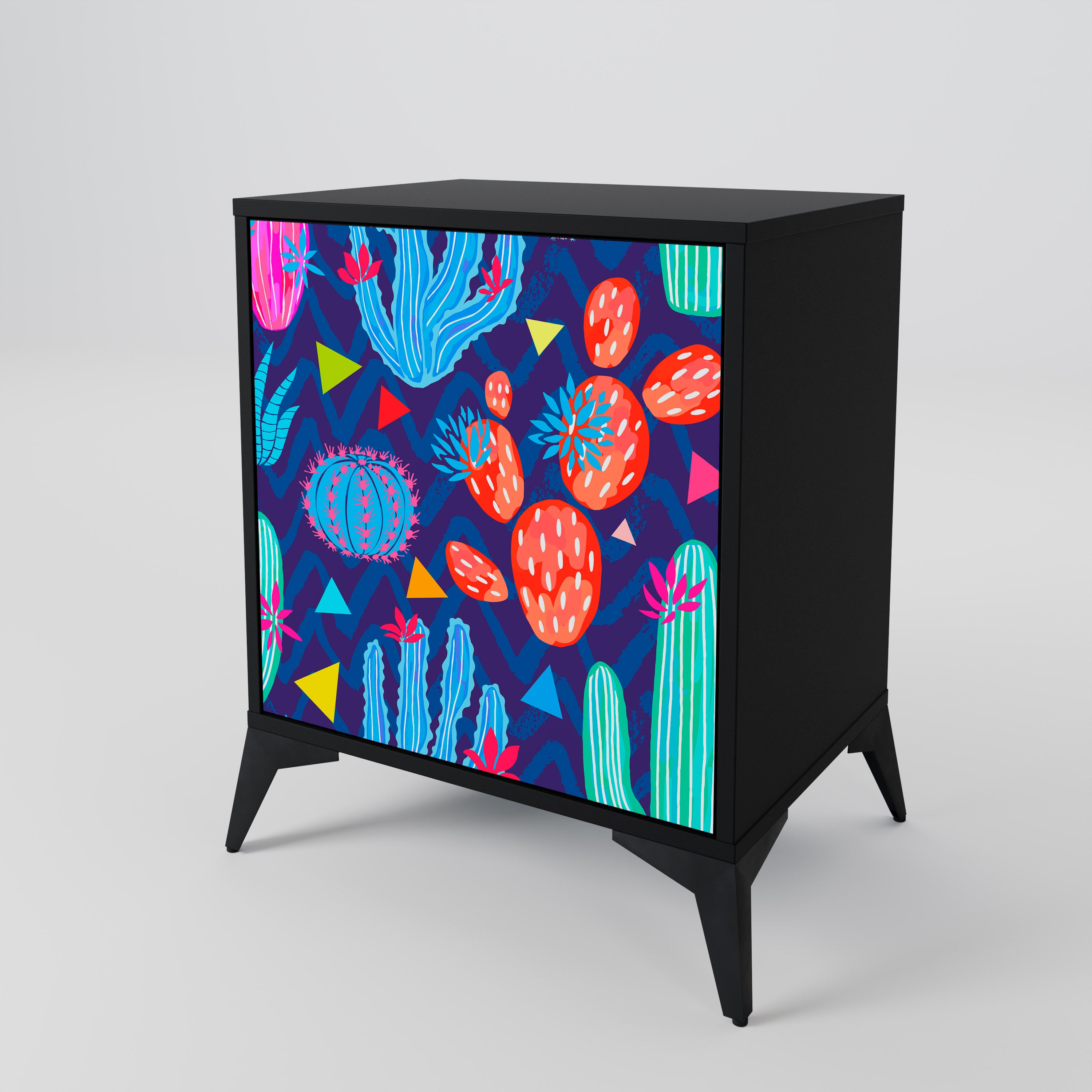 CACTUS VIBES Sideboard mit 1 Tür in Schwarz