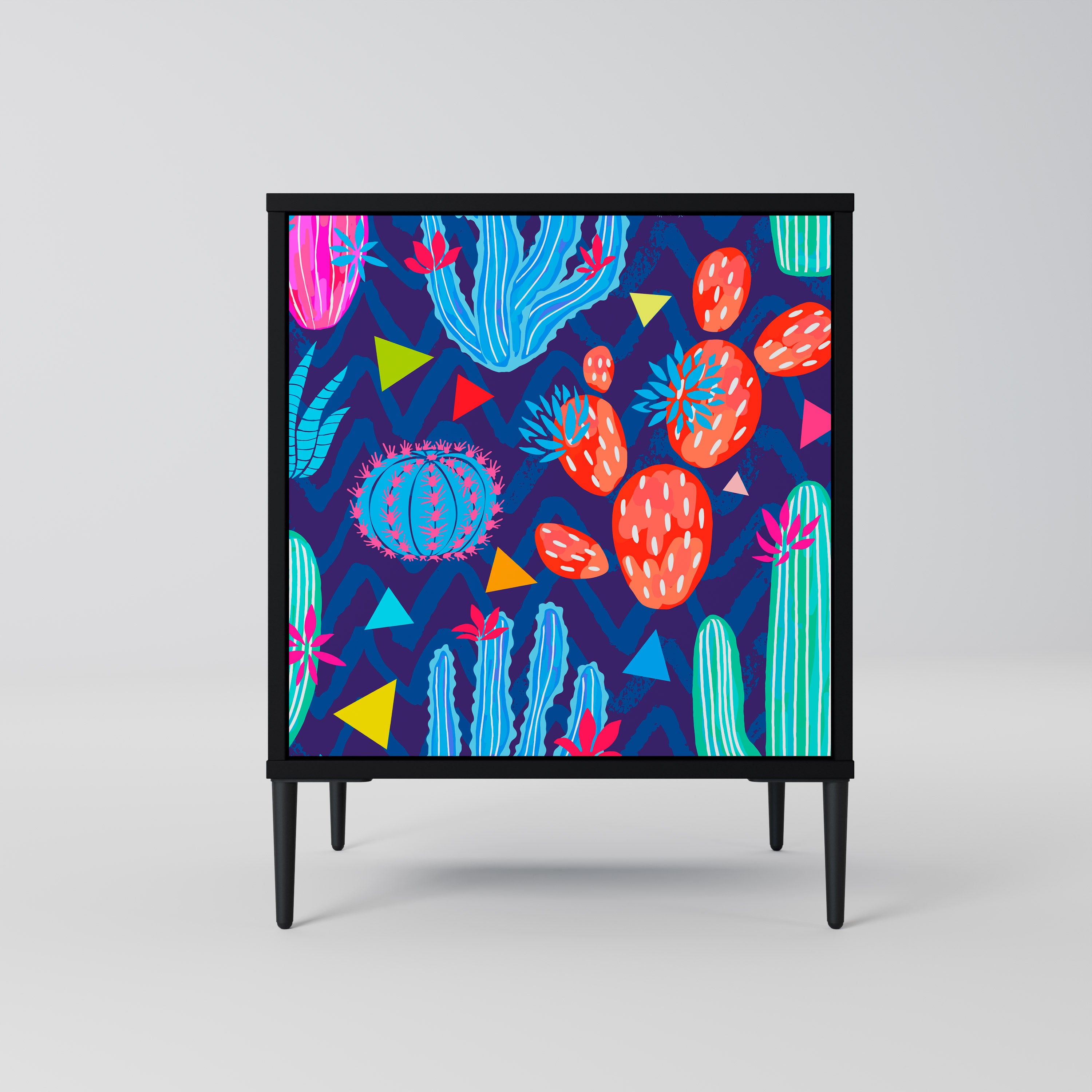 CACTUS VIBES Sideboard mit 1 Tür in Schwarz