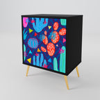 CACTUS VIBES Sideboard mit 1 Tür in Schwarz